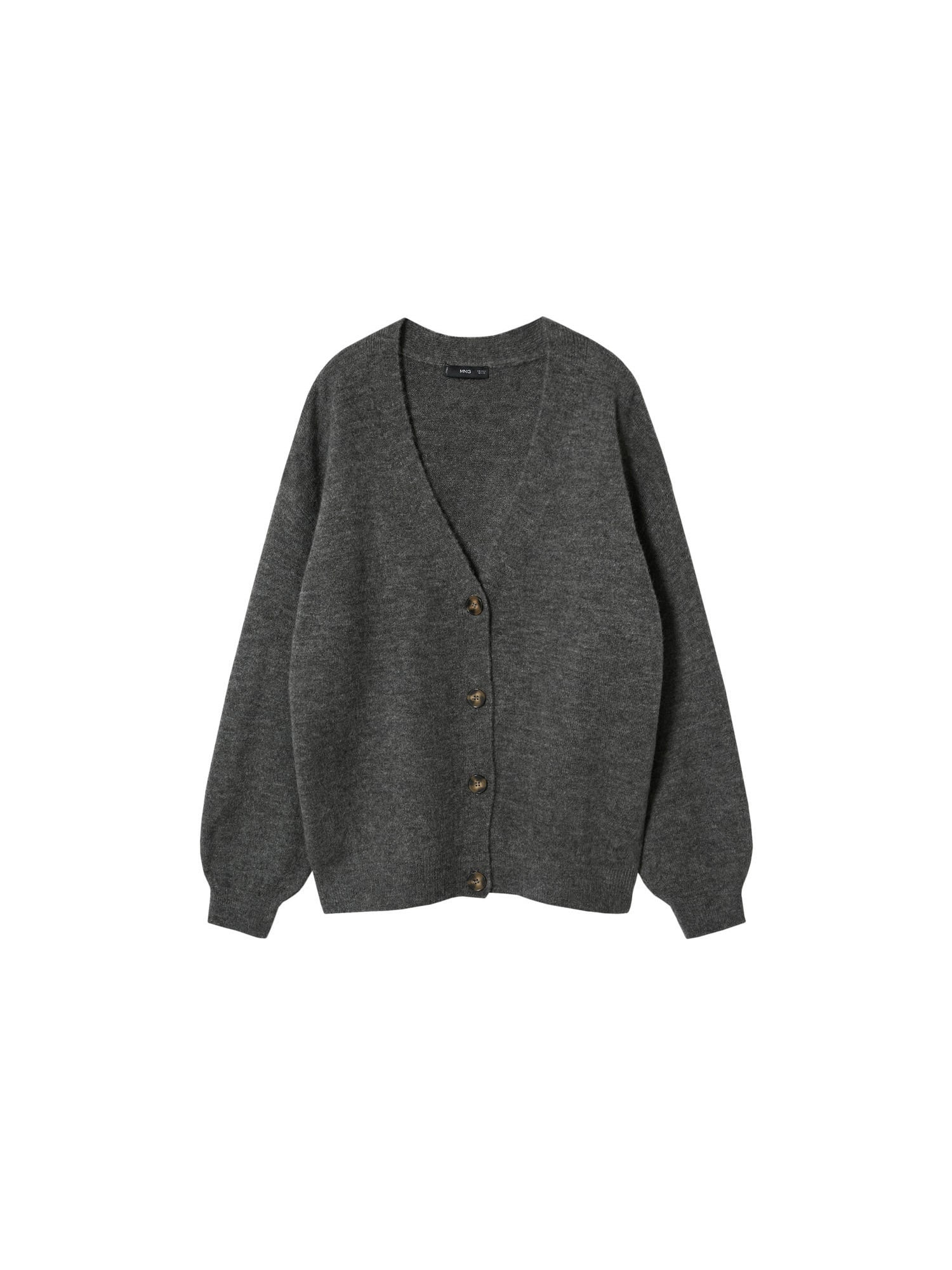 MANGO Pletena jopa 'Classy'  temno siva
