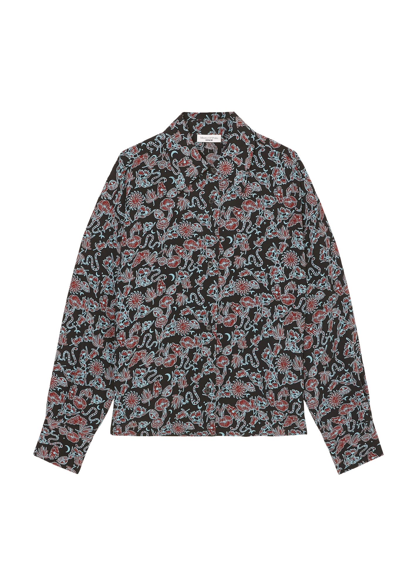 Marc O'Polo DENIM Bluza  modra / rdeča / črna