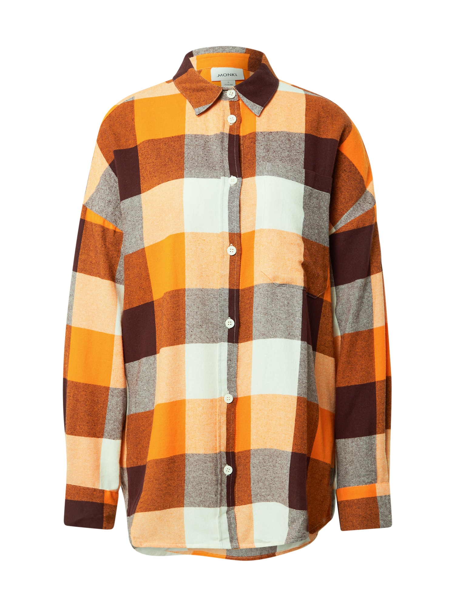 Monki Bluza 'Cherrie'  konjak / pikčasto rjava / oranžna / marelica