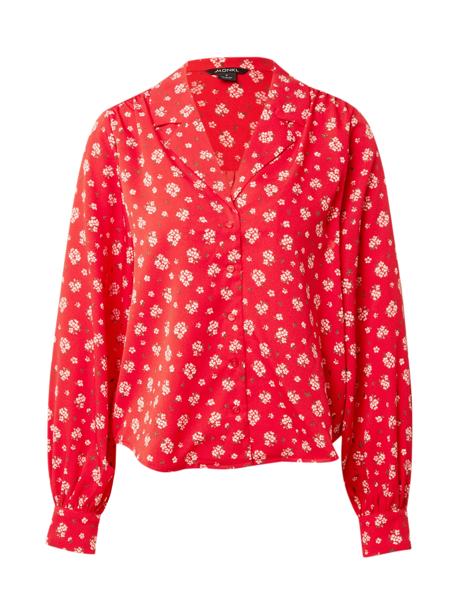 Monki Bluza 'Natalie'  zelena / rdeča / bela