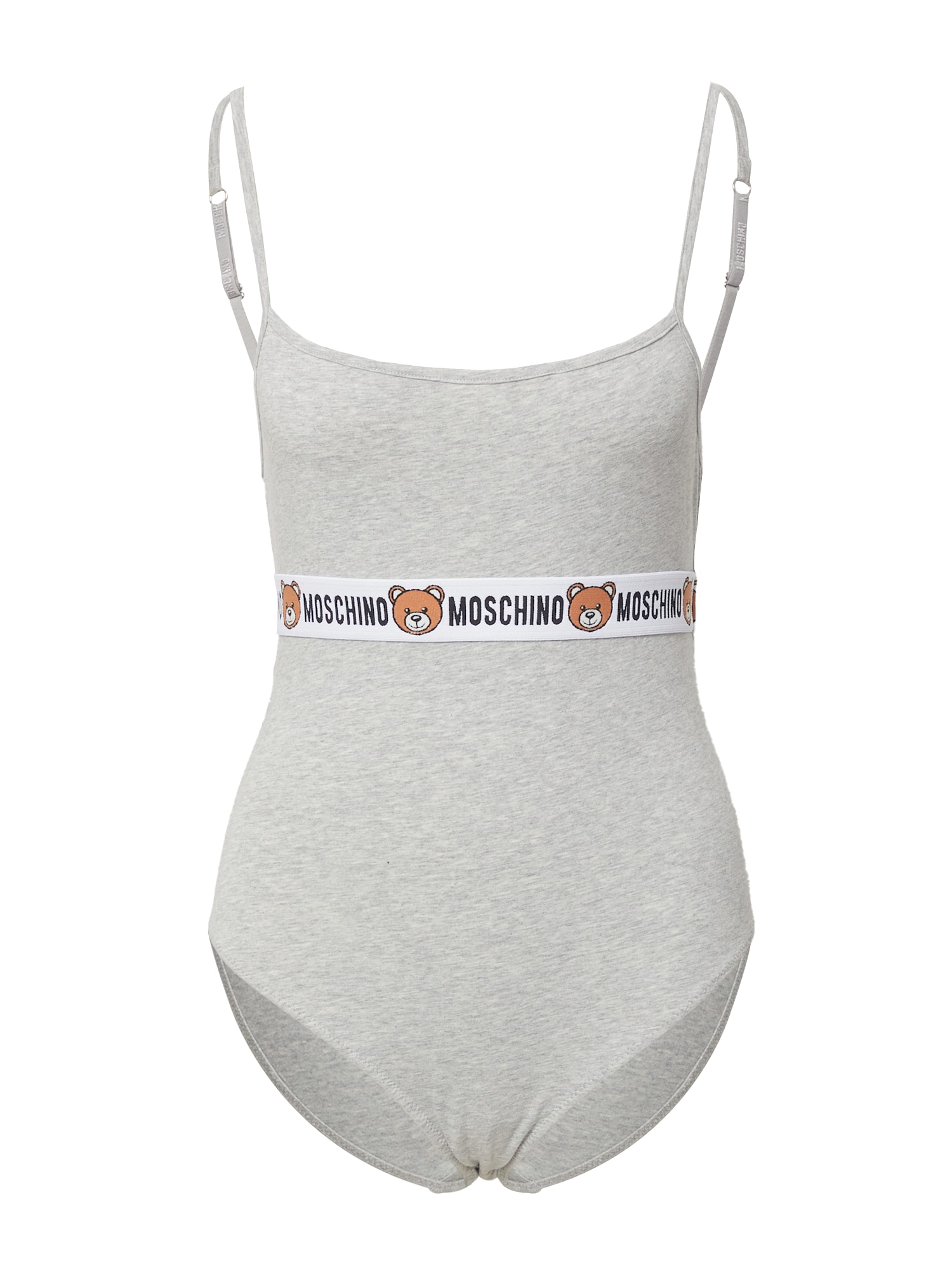 Moschino Underwear Bodi  rjava / pegasto siva / črna / bela