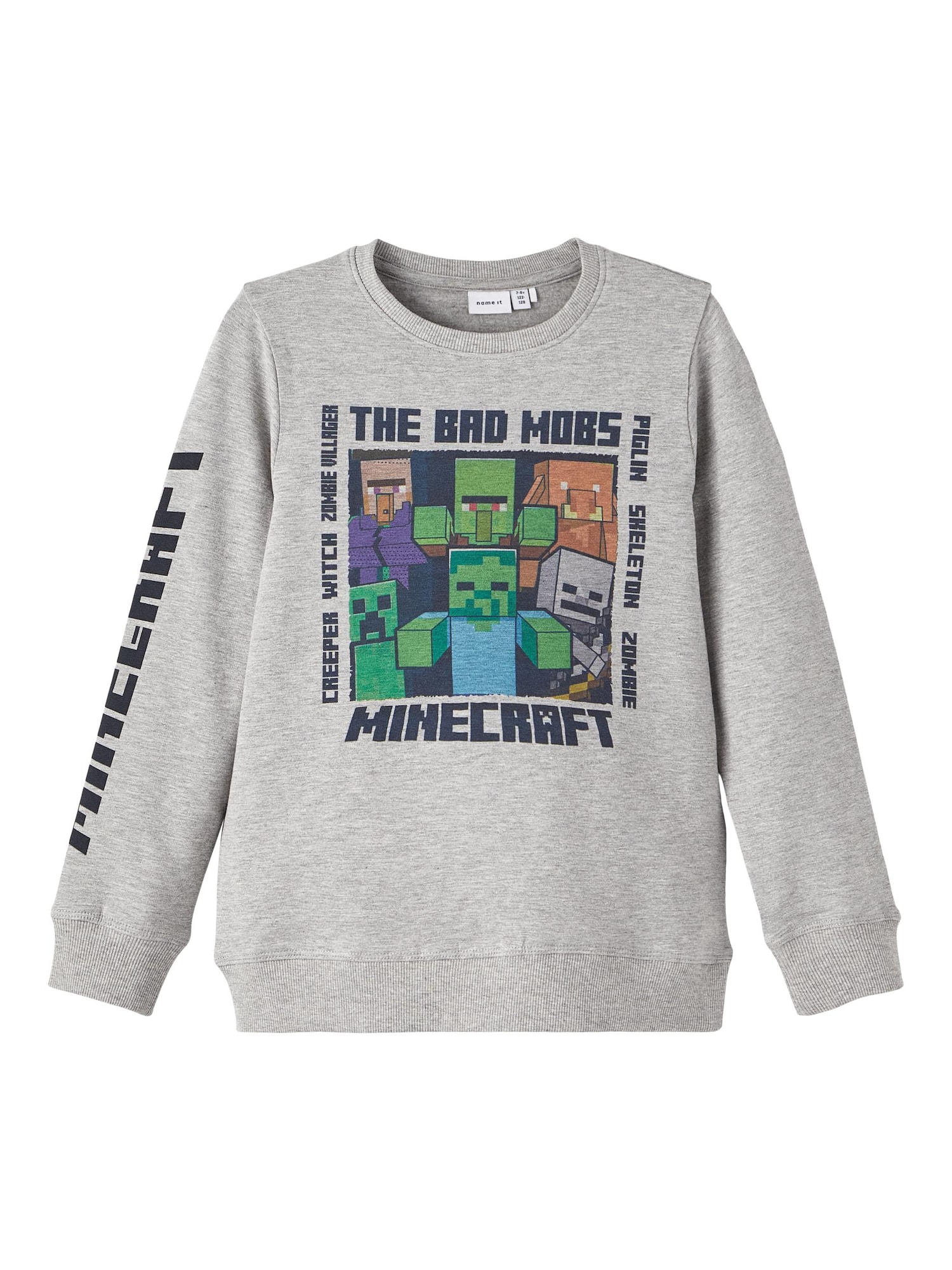 NAME IT Majica 'Nol Minecraft'  pegasto siva / mešane barve