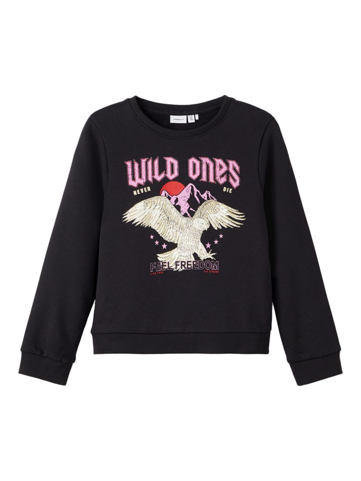 NAME IT Majica 'Wild Ones'  bež / roza / črna