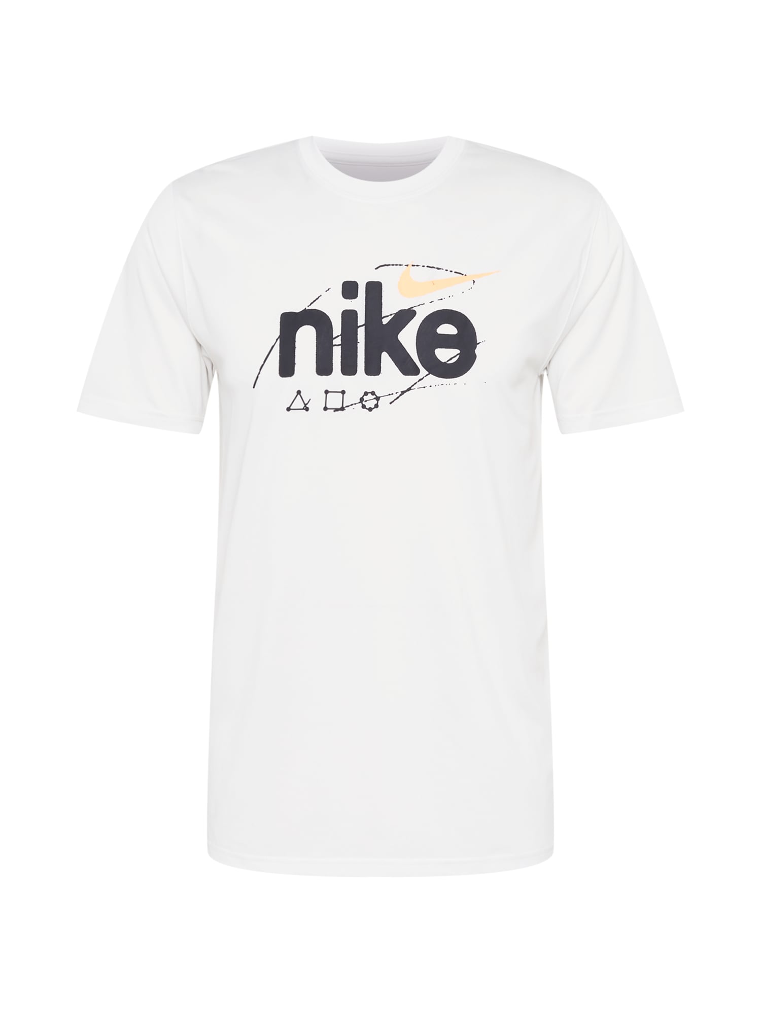 NIKE Funkcionalna majica 'WILD CLASH'  pastelno rumena / črna / bela