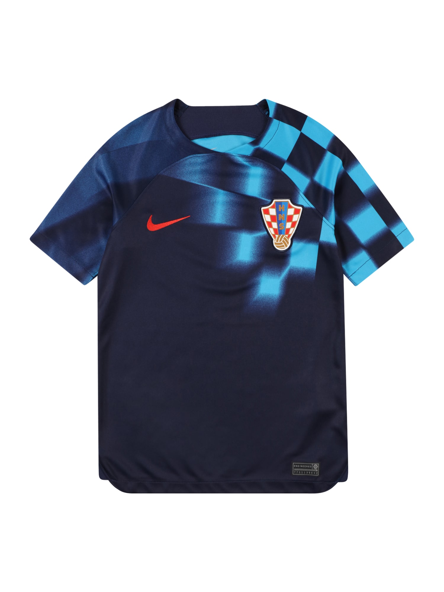 NIKE Funkcionalna majica  mornarska / svetlo modra / rdeča