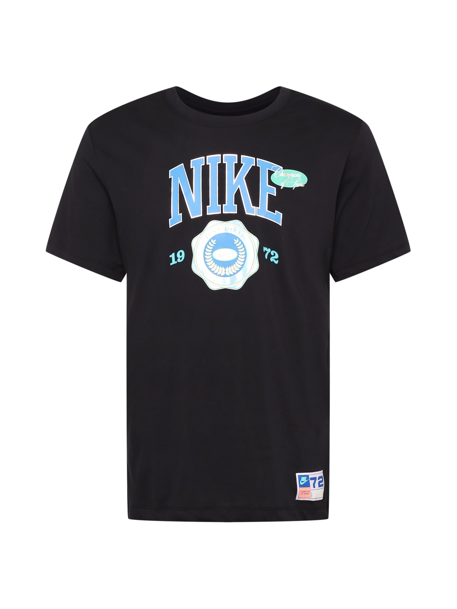 NIKE Funkcionalna majica  svetlo modra / meta / črna / bela