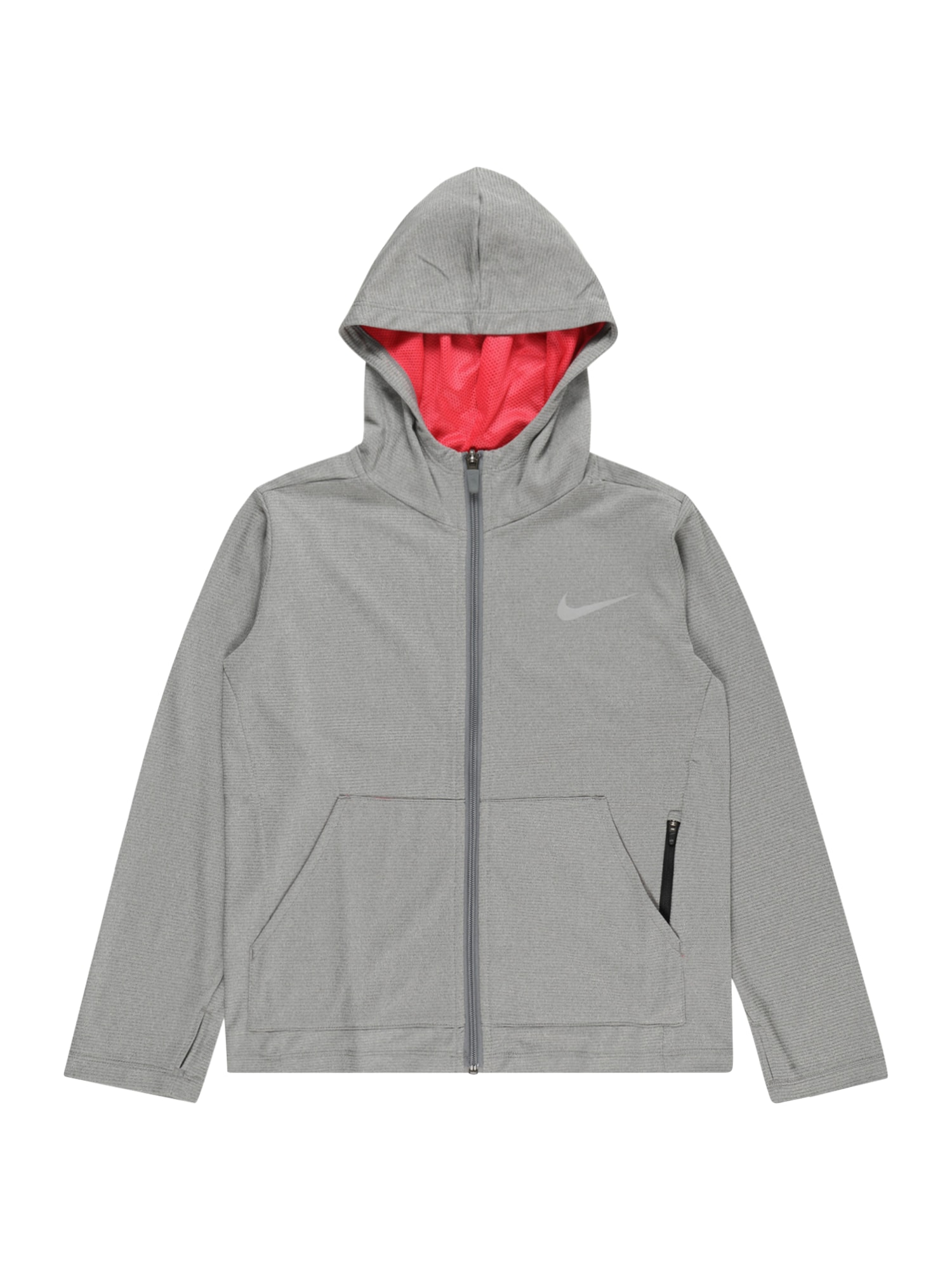NIKE Športna jopa na zadrgo  siva / temno siva