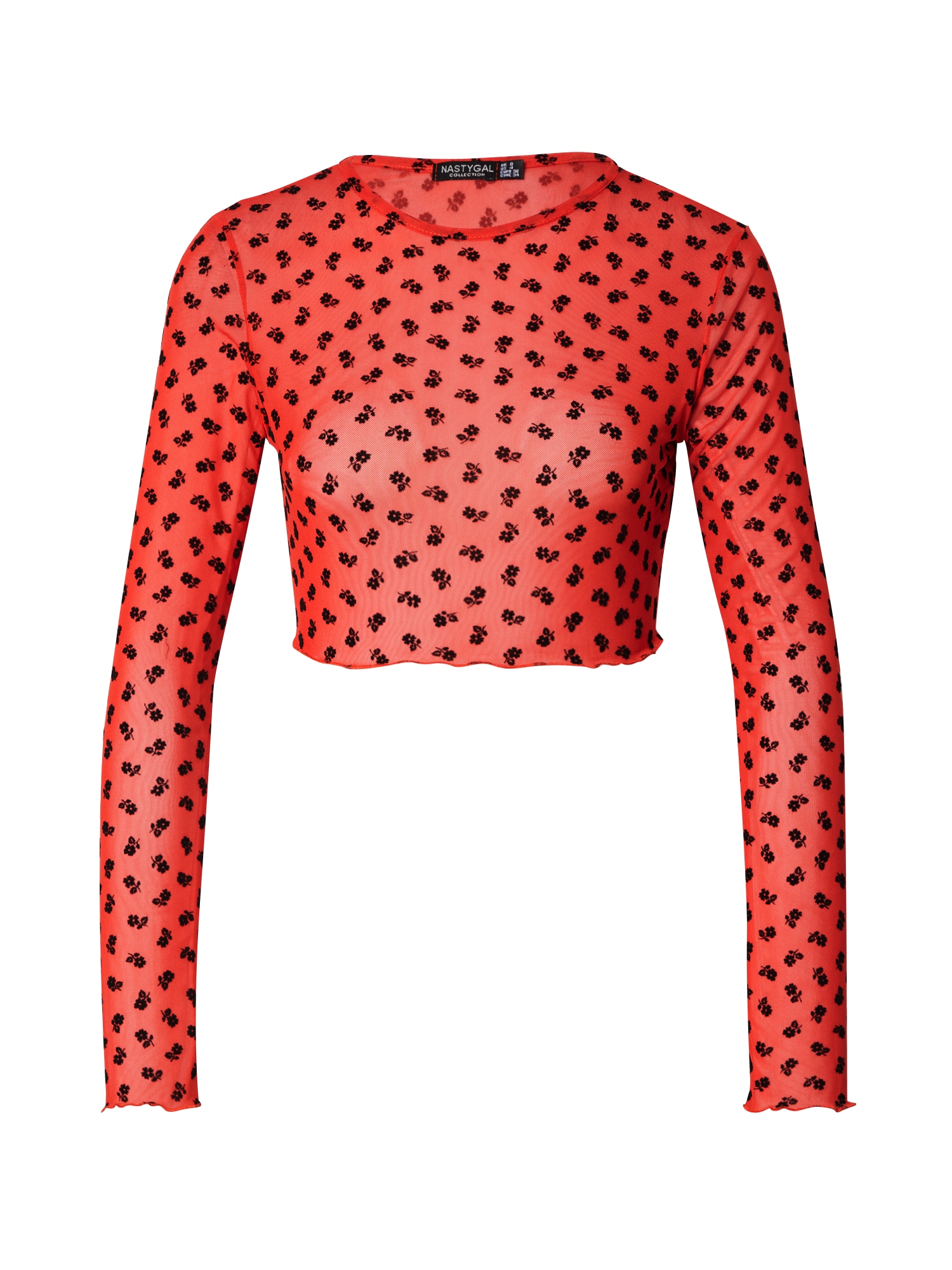 Nasty Gal Majica  korala / črna