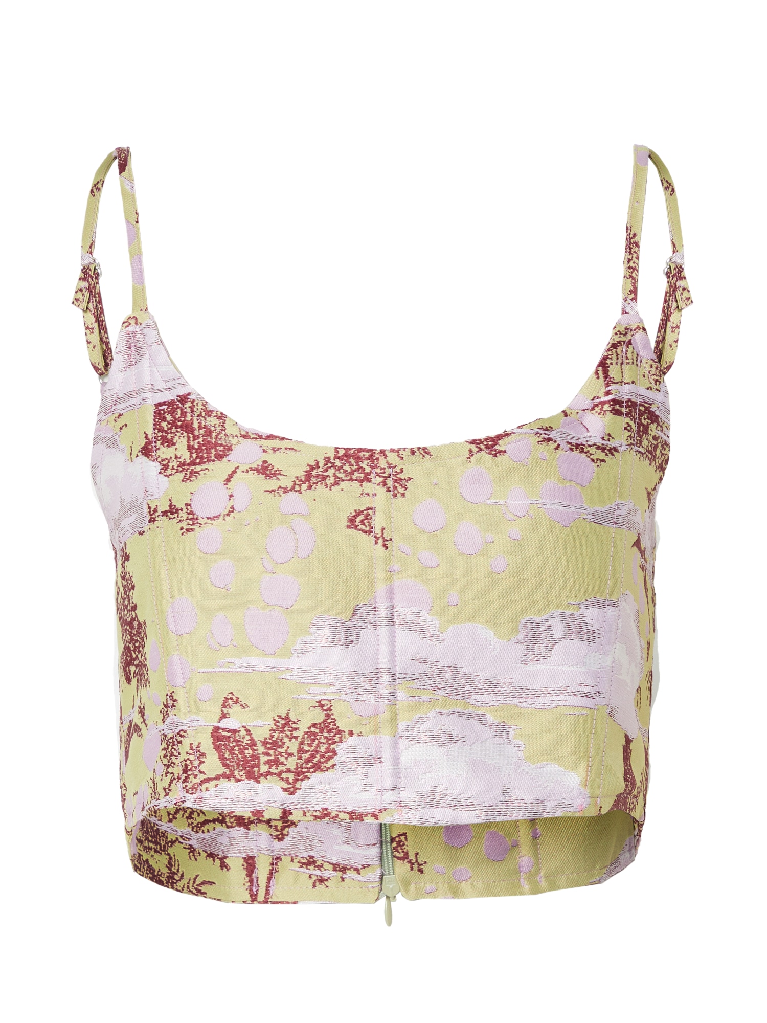 Nasty Gal Top  apno / pastelno lila / burgund / bela