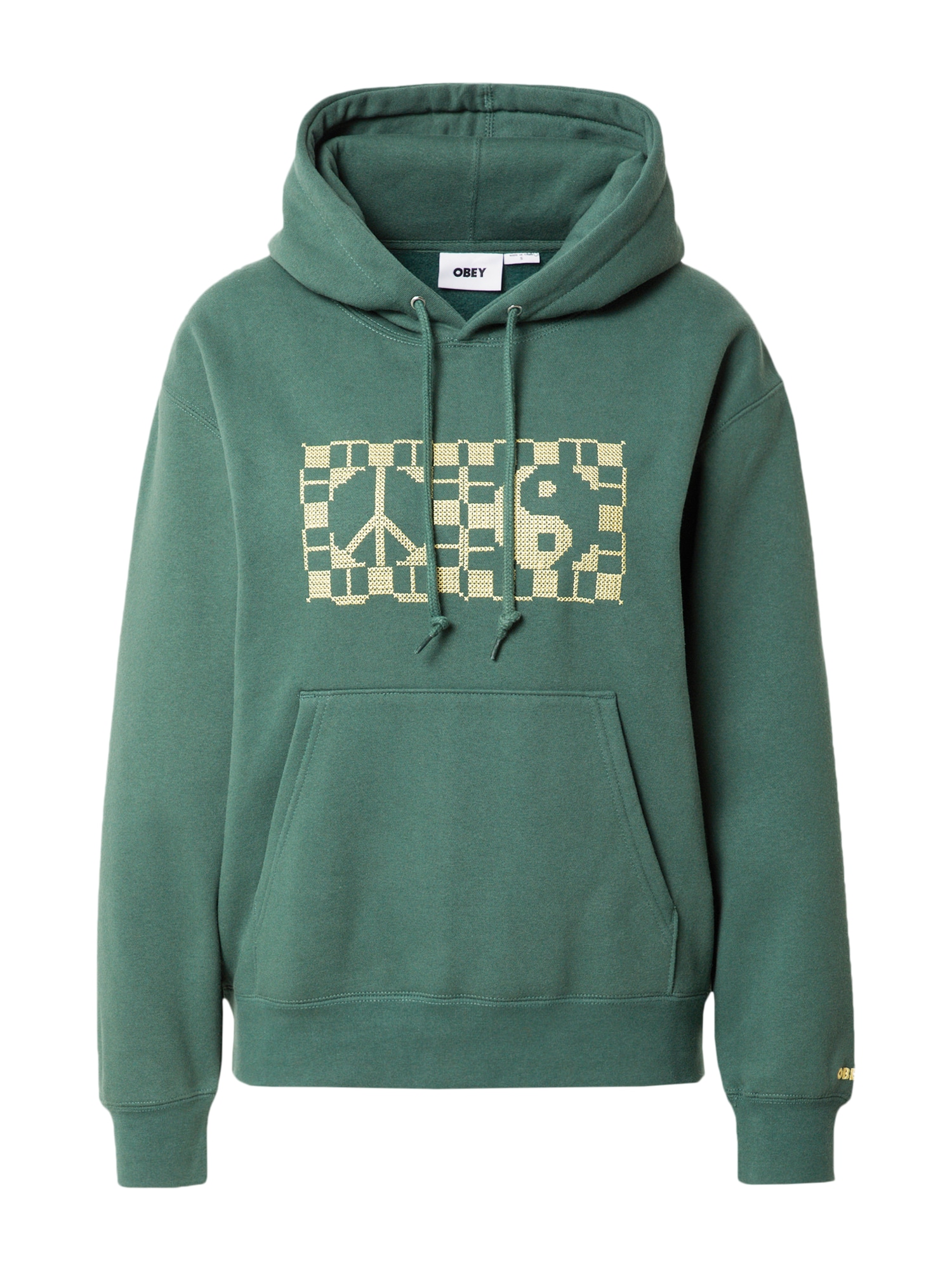 Obey Majica 'Zen'  temno rjava / svetlo rumena