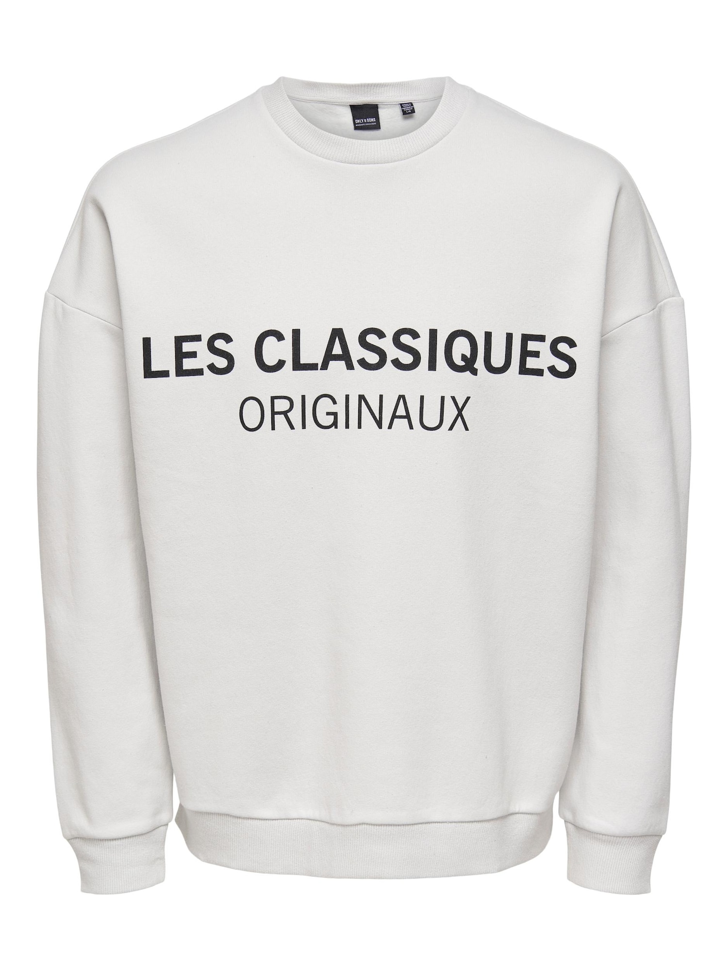 Only & Sons Big & Tall Majica 'Les Classiques'  svetlo siva / črna