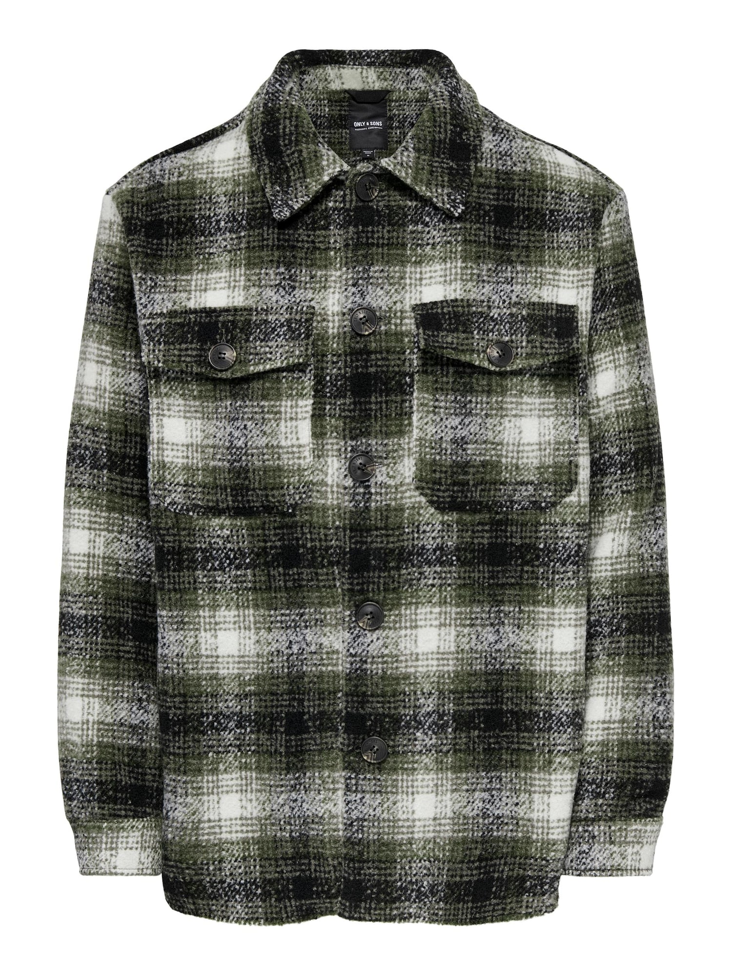 Only & Sons Prehodna jakna 'Cane'  grafit / temno zelena / bela