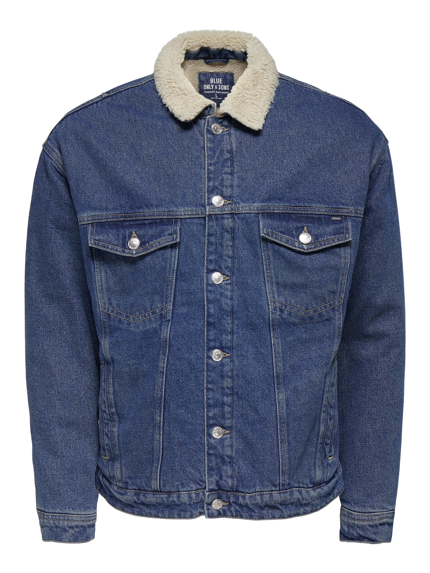 Only & Sons Prehodna jakna 'Rick'  kremna / moder denim