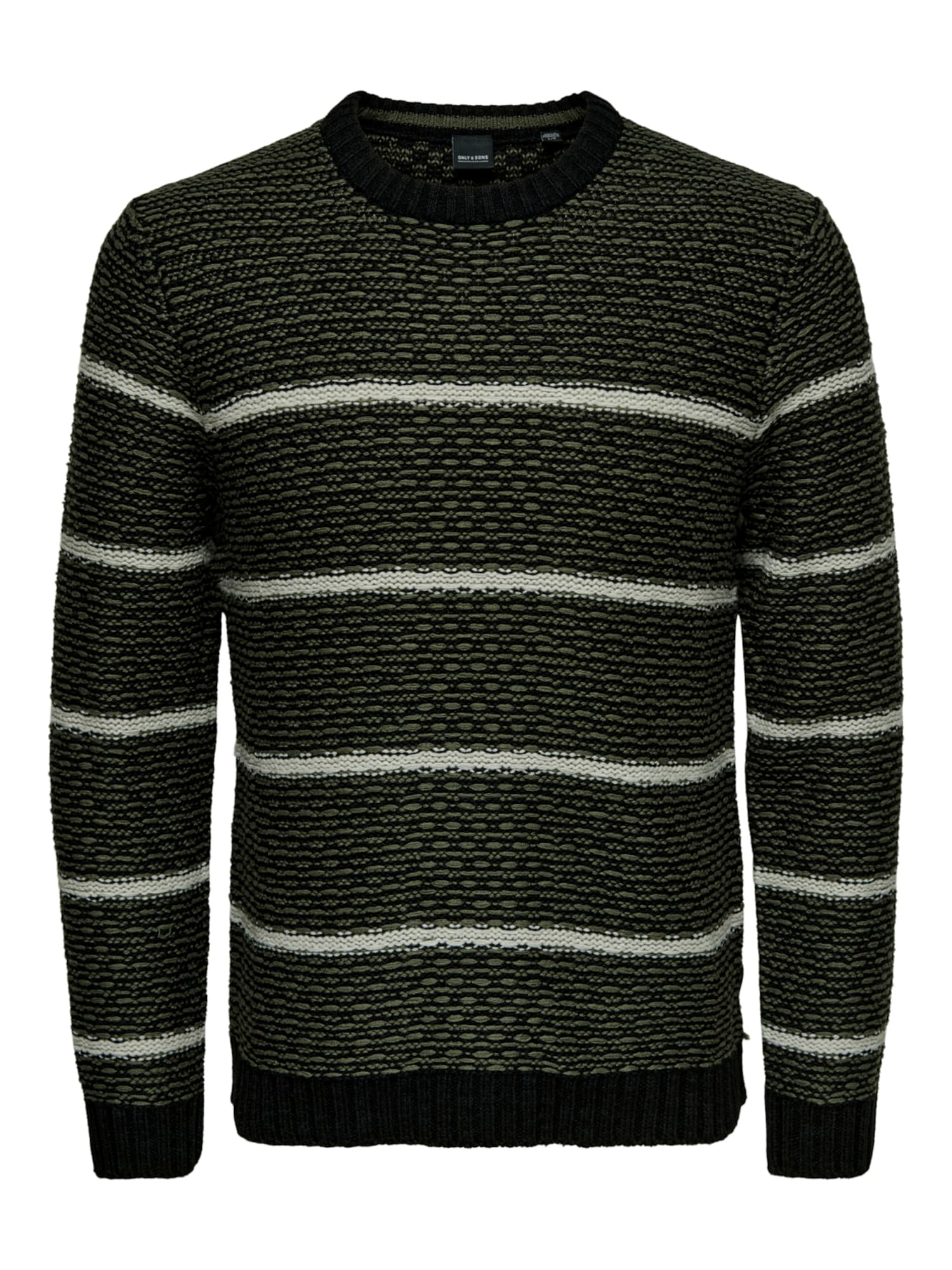 Only & Sons Pulover 'EAMON'  bež / oliva / črna
