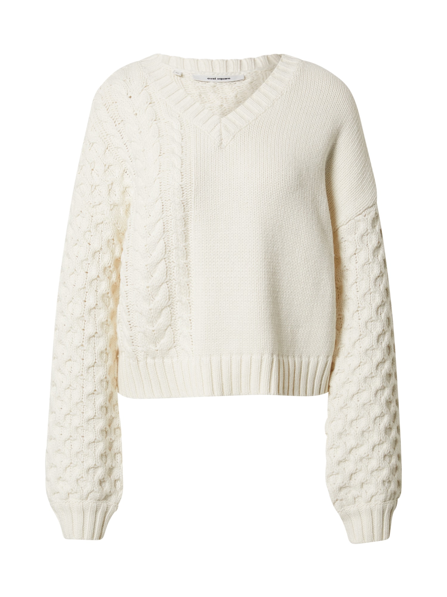 Oval Square Pulover 'Power'  kremna