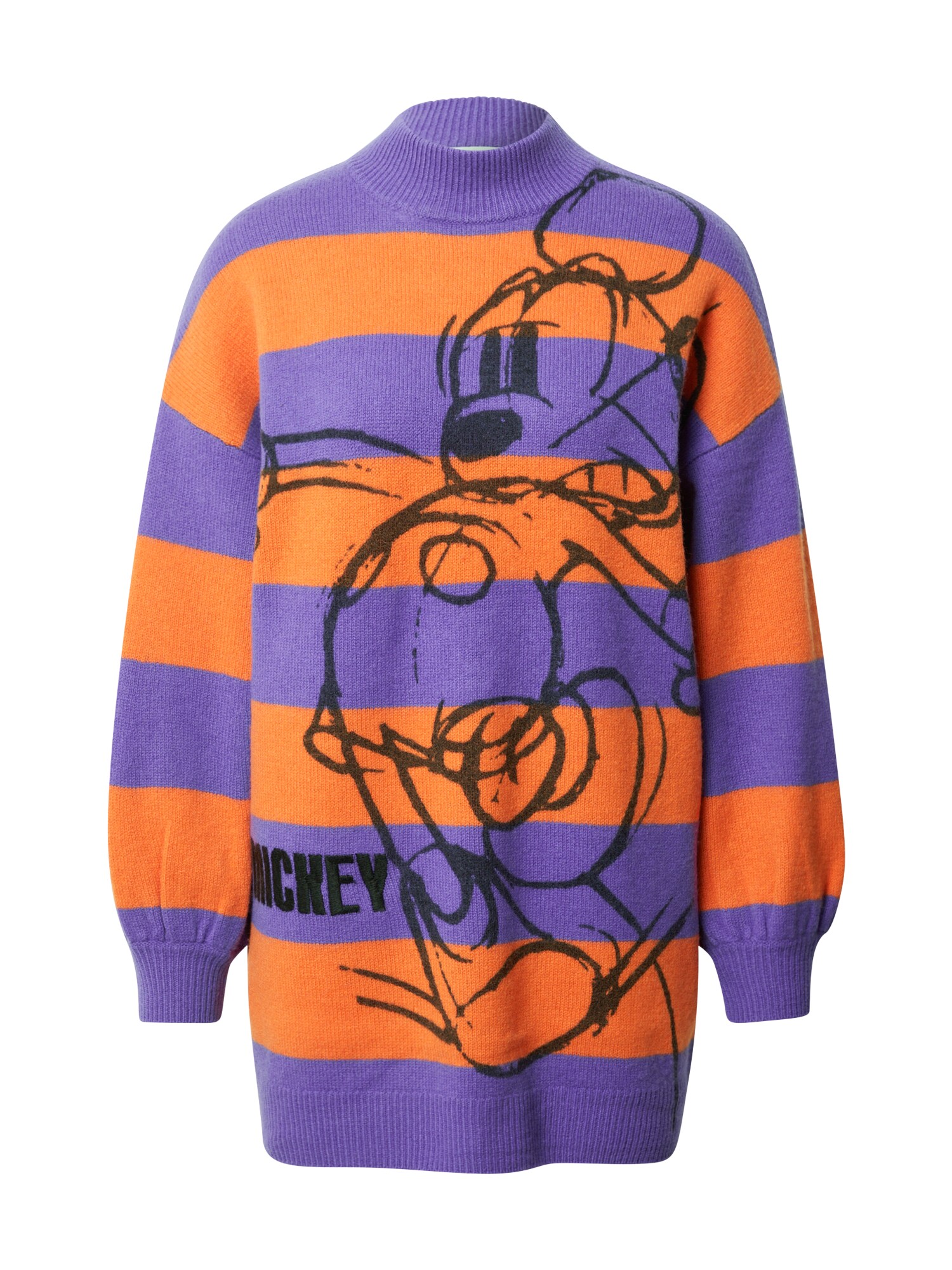 PRINCESS GOES HOLLYWOOD Širok pulover  lila / temno oranžna / črna