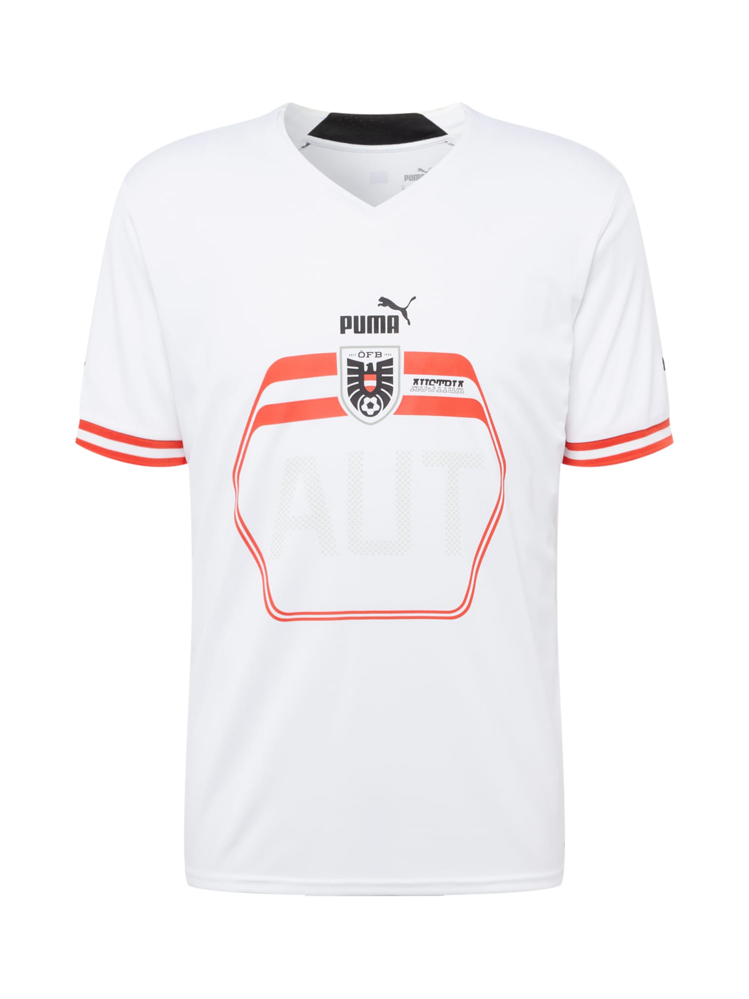 PUMA Funkcionalna majica 'ÖFB Away'  rdeča / črna / bela