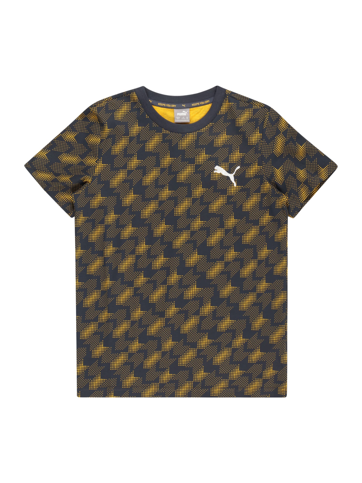 PUMA Funkcionalna majica  temno modra / rumena / bela