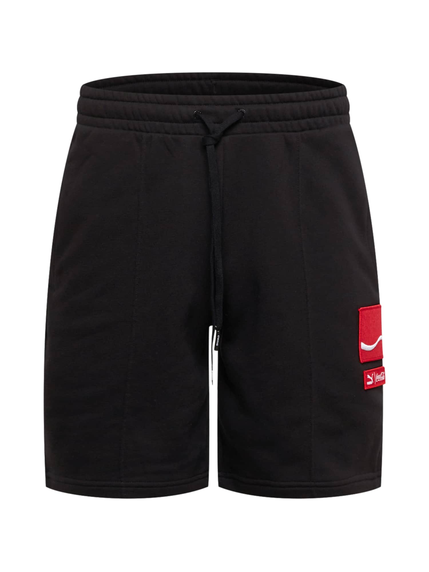 PUMA Hlače  temno rdeča / črna / bela