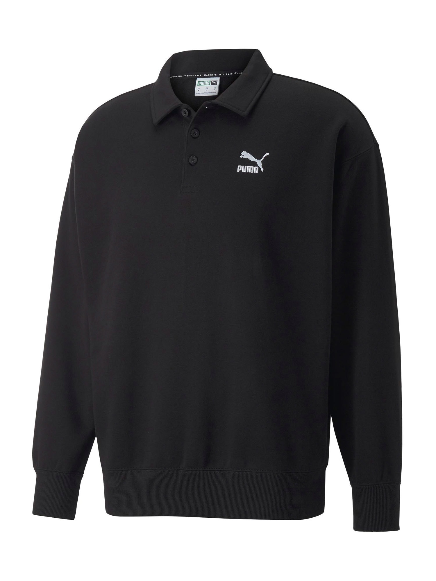 PUMA Majica  črna / bela