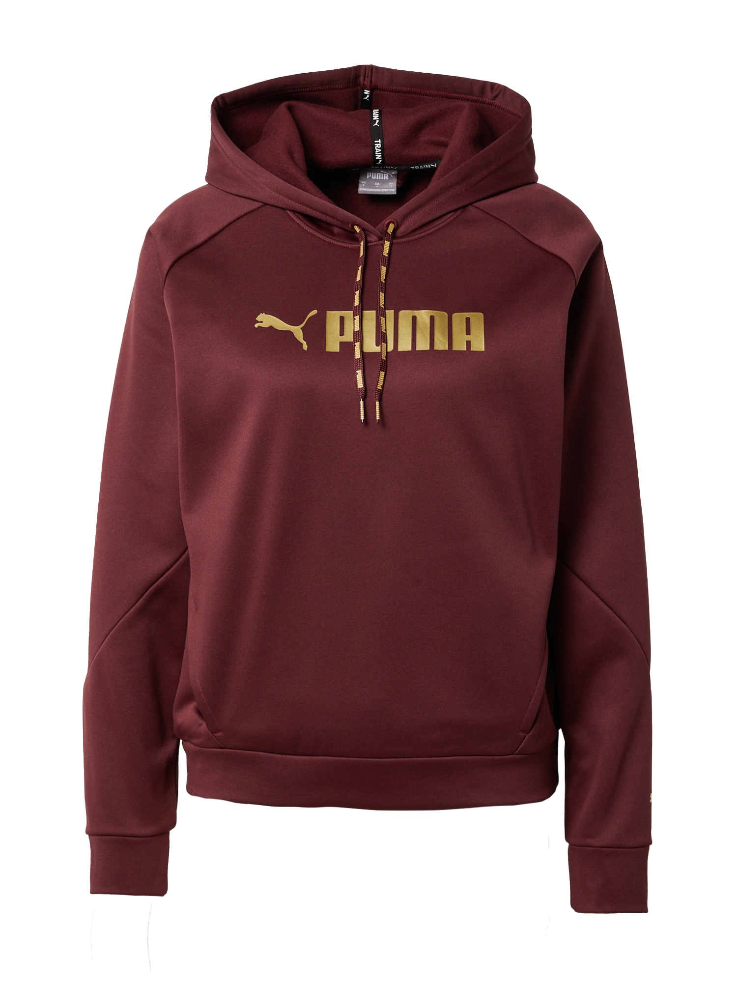 PUMA Športna majica  zlata / rdeče vijolična / črna / bela