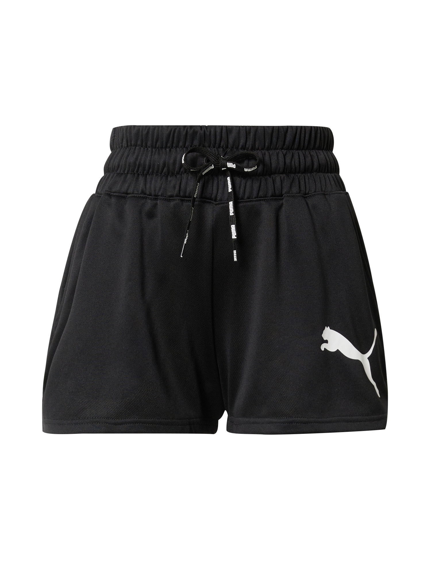 PUMA Športne hlače 'Fit Tech Knit 3" Short'  črna / bela