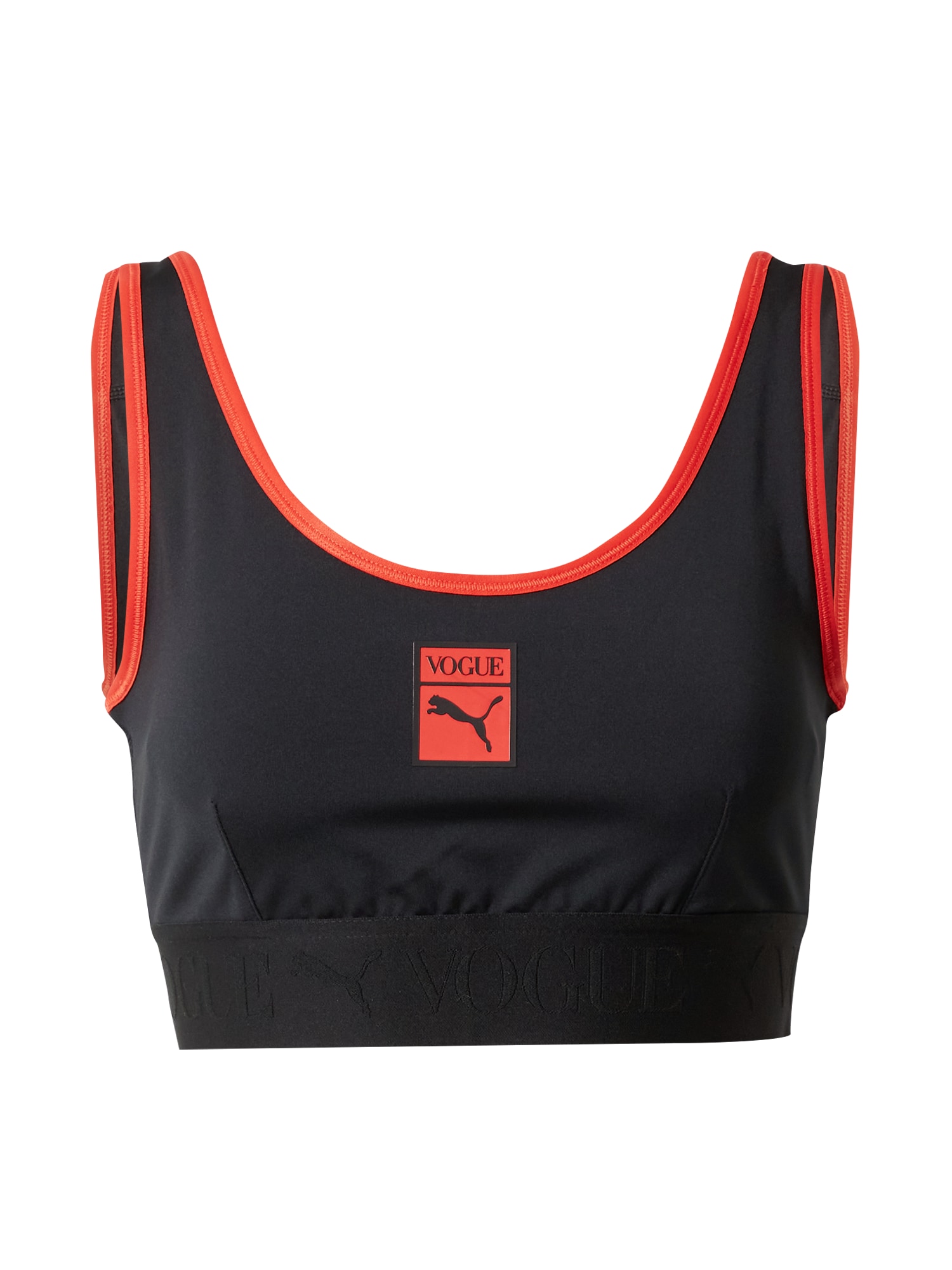 PUMA Športni nederček  rdeča / črna
