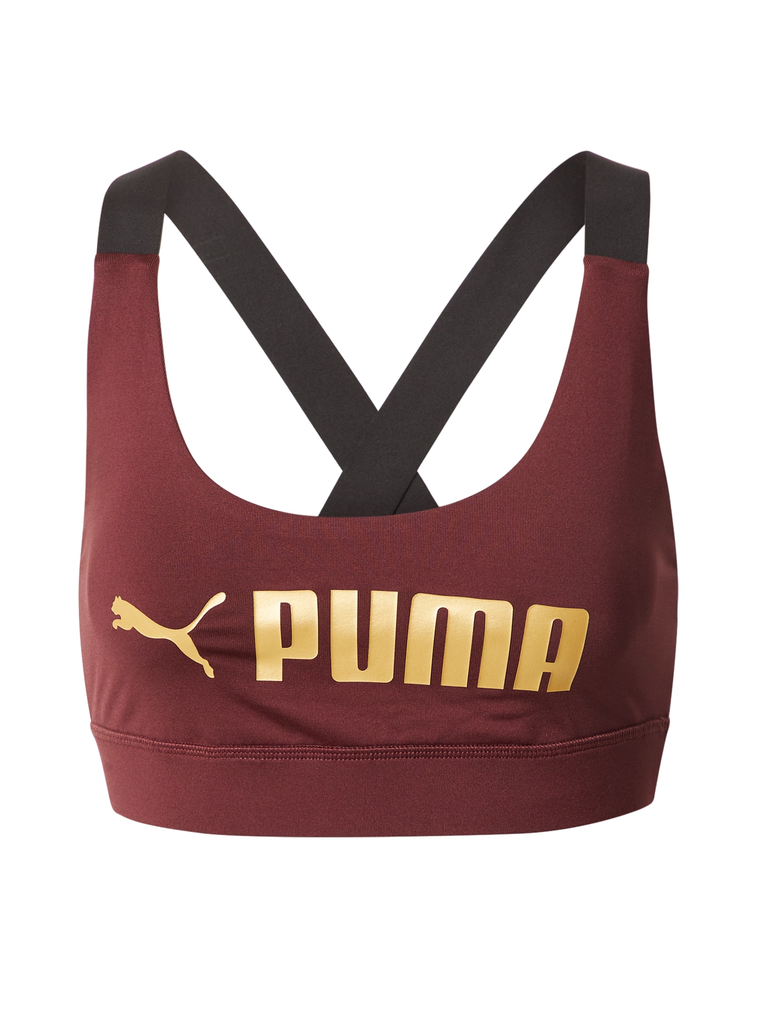 PUMA Športni nederček  zlata / vinsko rdeča