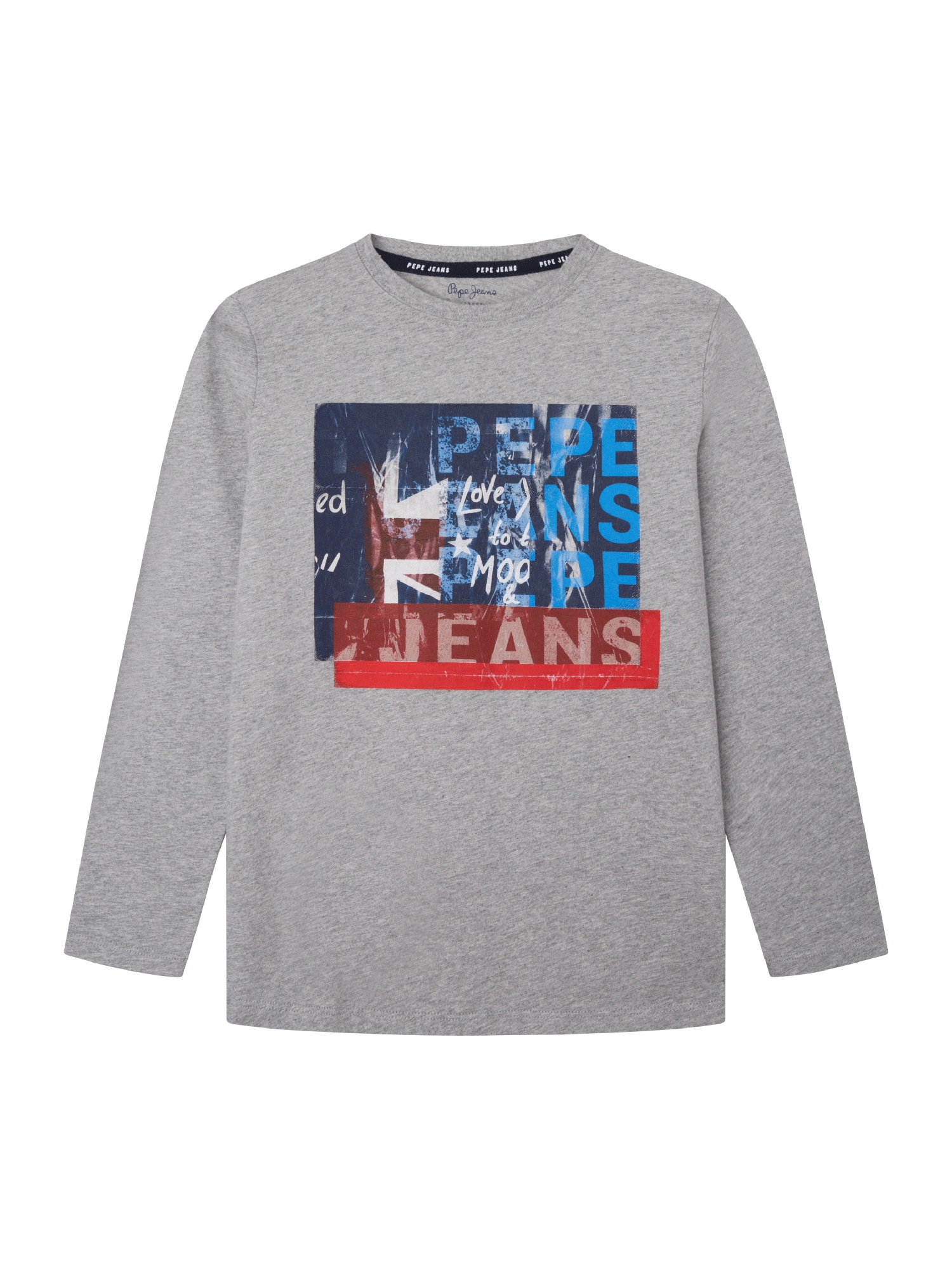 Pepe Jeans Majica 'CLAUS'  mornarska / kraljevo modra / pegasto siva / karminsko rdeča