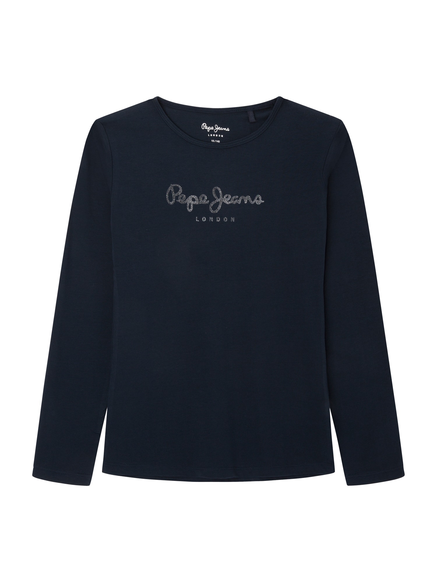 Pepe Jeans Majica 'Hana'  črna / srebrna