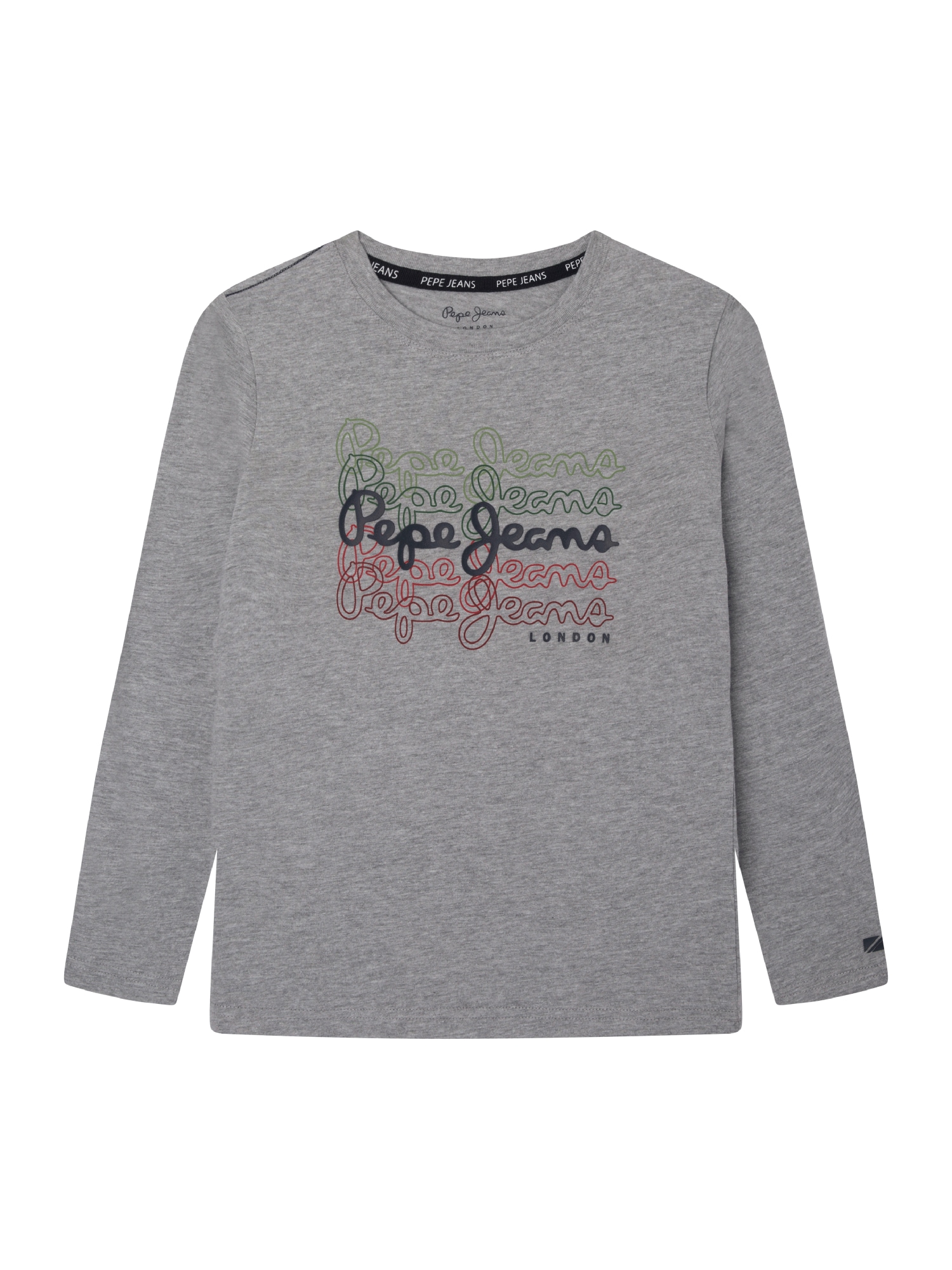 Pepe Jeans Majica 'RAMONE'  pegasto siva / zelena / burgund / črna