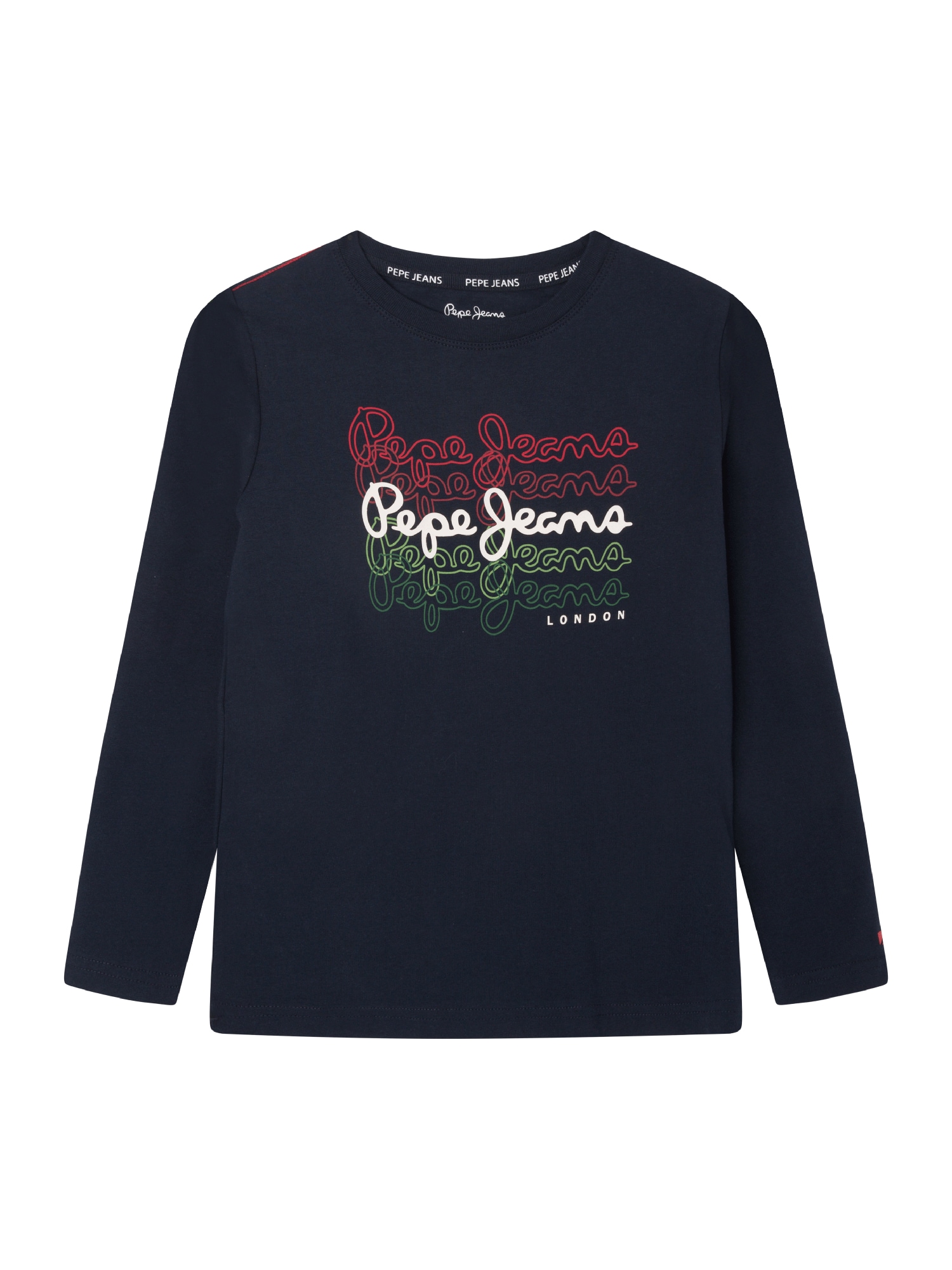 Pepe Jeans Majica 'Ramone'  temno modra / limeta / temno zelena / bela
