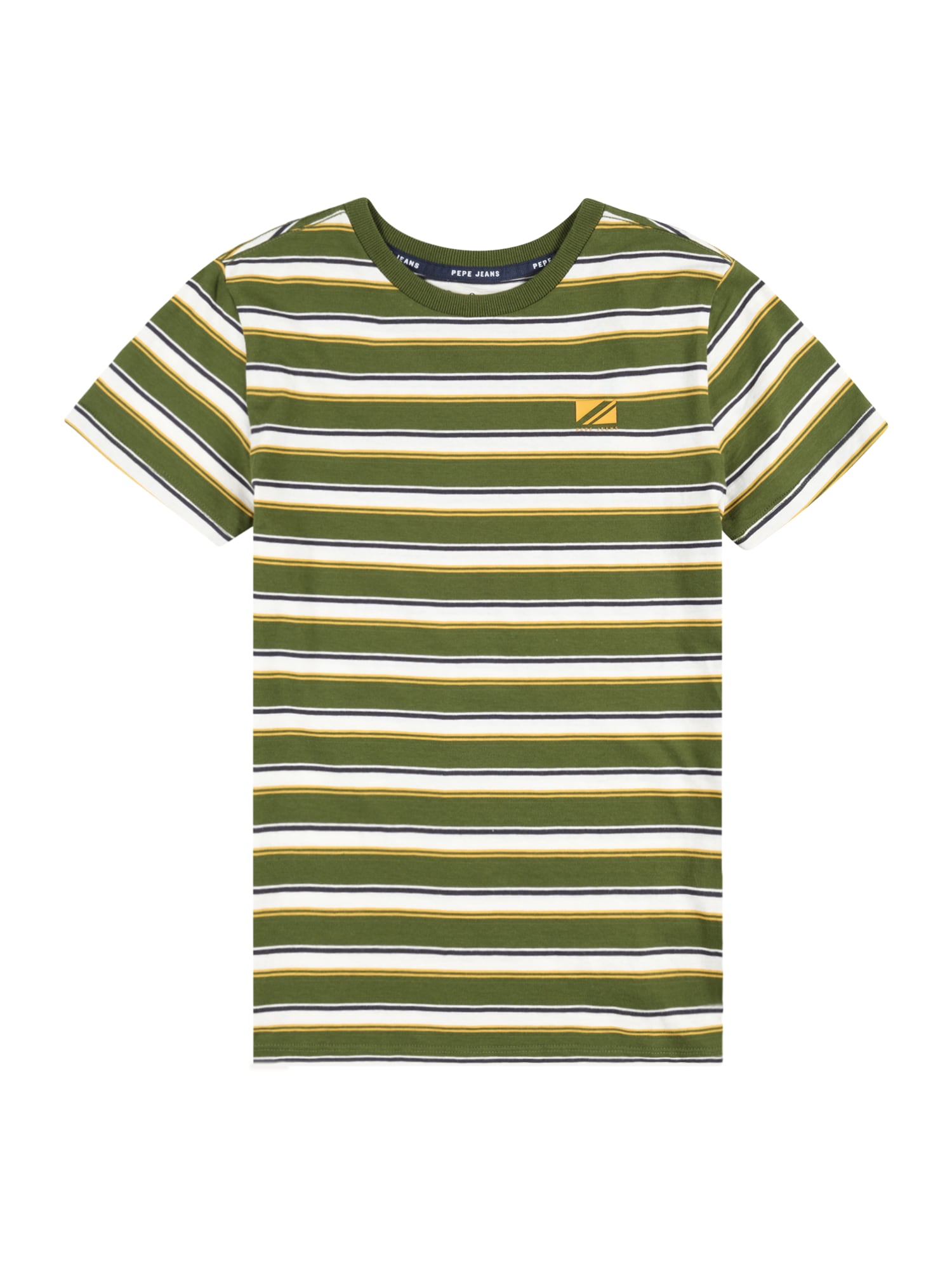 Pepe Jeans Majica 'Raymond'  rumena / travnato zelena / črna / bela