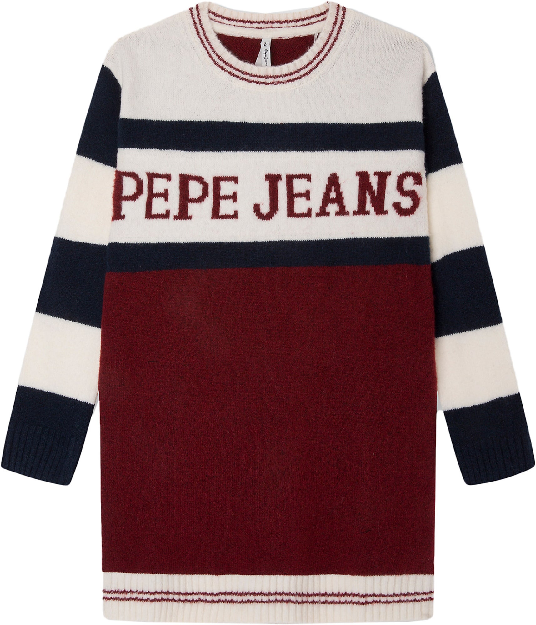 Pepe Jeans Obleka 'Xandy'  rdeča / bela