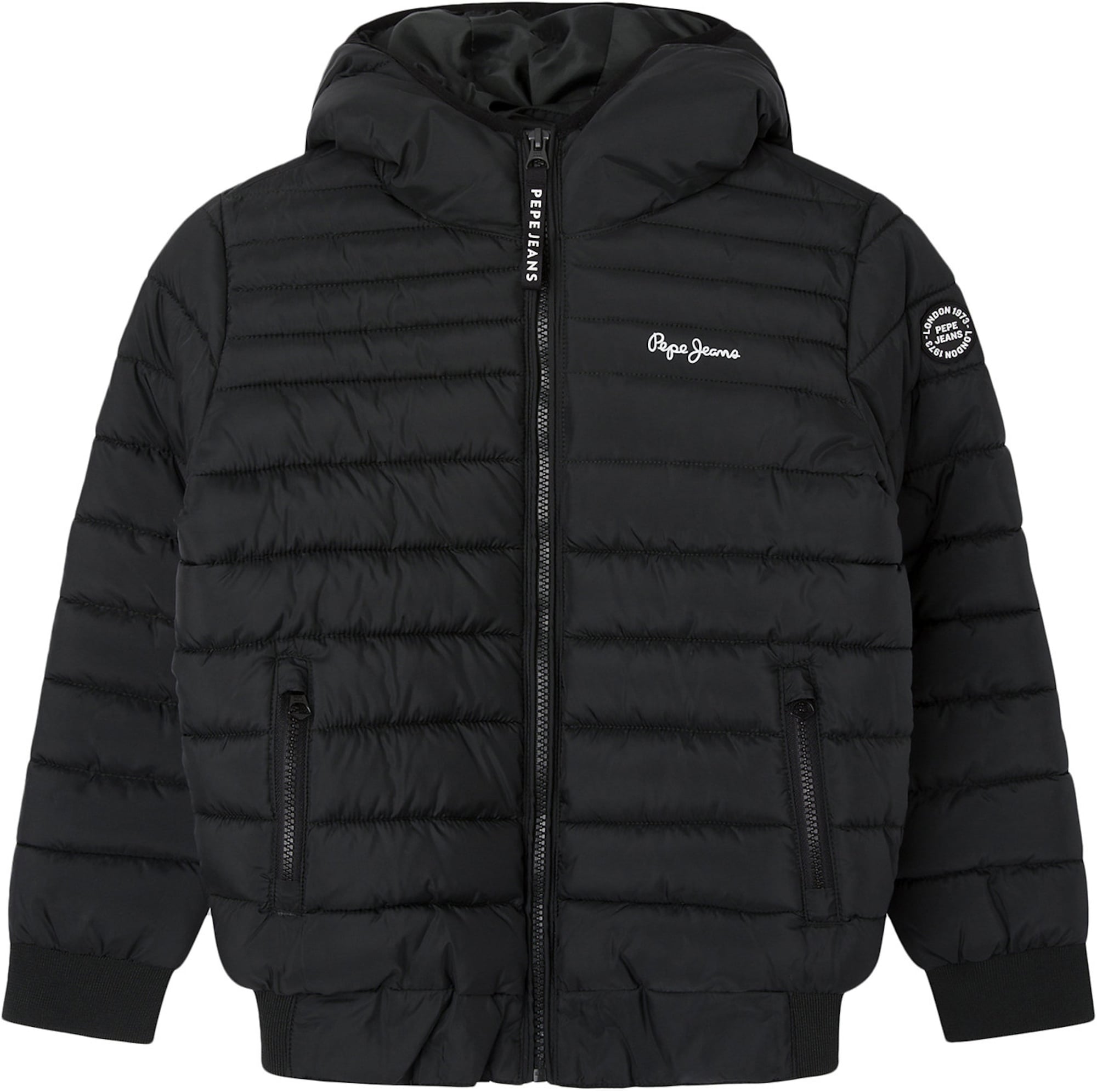 Pepe Jeans Prehodna jakna 'Greystoke'  črna / bela