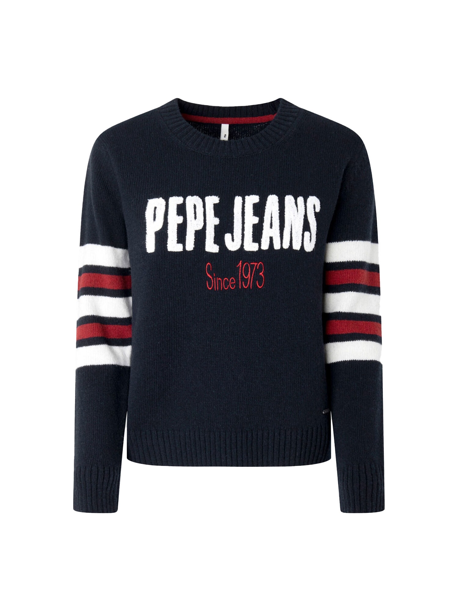 Pepe Jeans Pulover 'Bobby'  mornarska / rdeča / bela