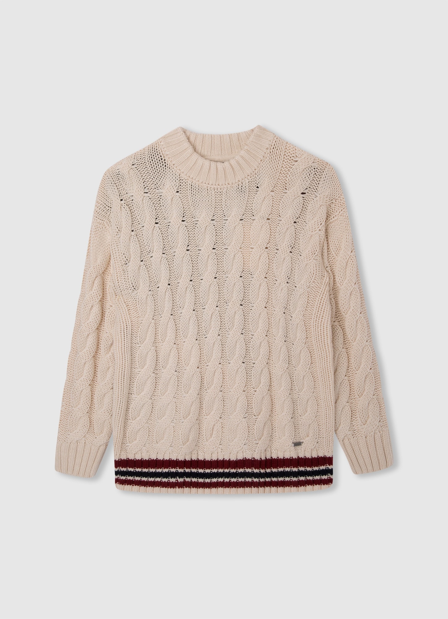 Pepe Jeans Pulover 'Xadra'  slonovina / modra / rdeča