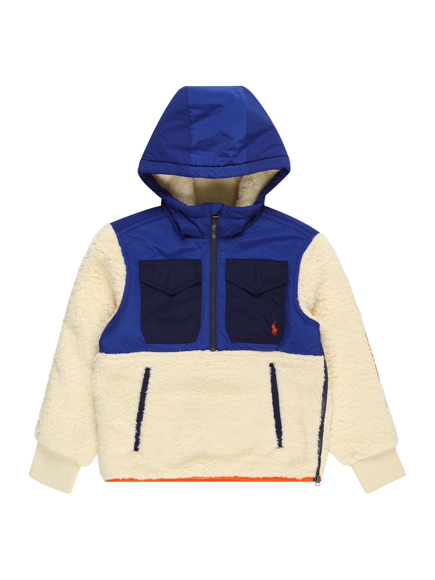 Polo Ralph Lauren Majica  kremna / mornarska / kraljevo modra / oranžna