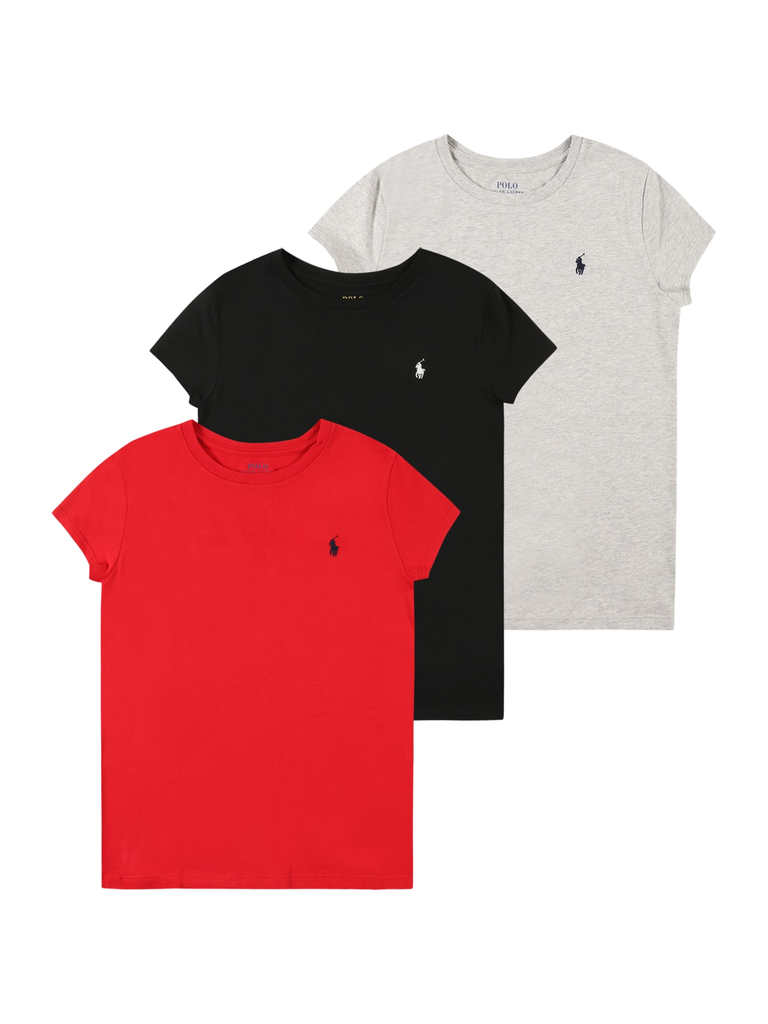 Polo Ralph Lauren Majica  pegasto siva / rdeča / črna