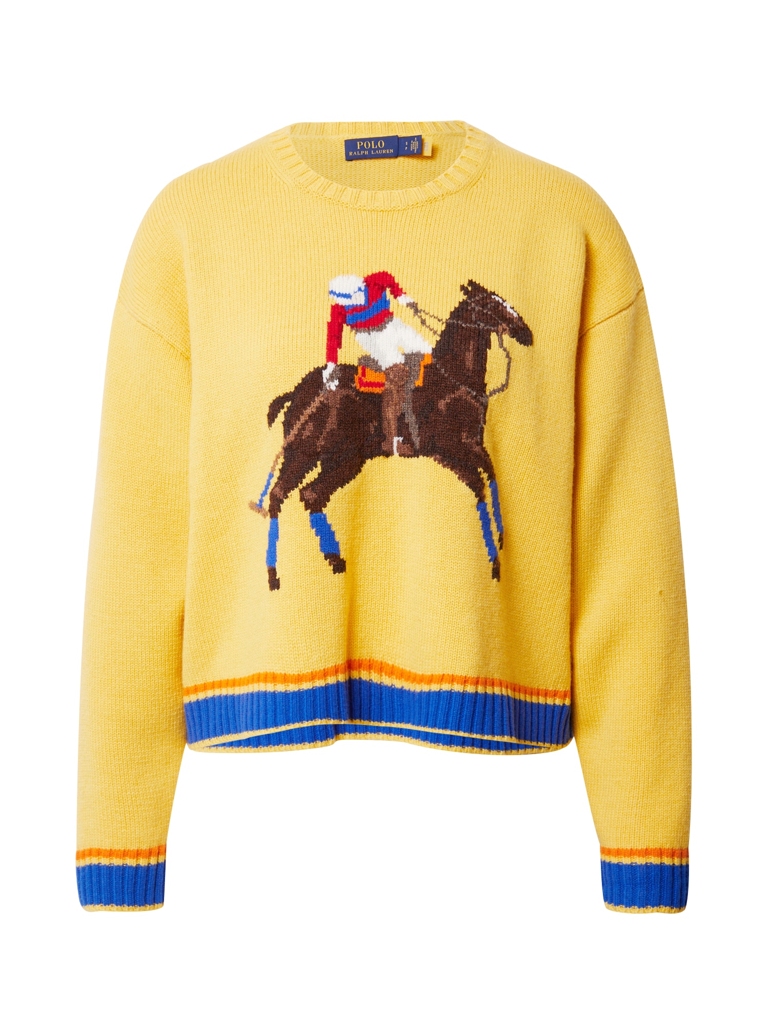 Polo Ralph Lauren Pulover  modra / rjava / rumena / rdeča