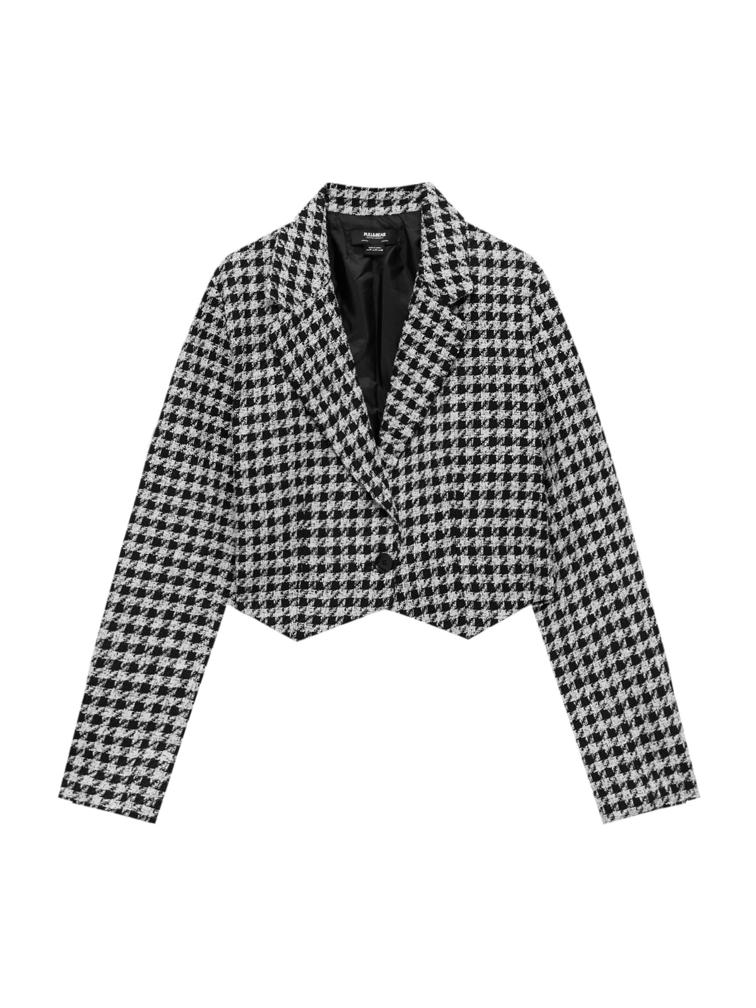 Pull&Bear Blazer  črna / bela