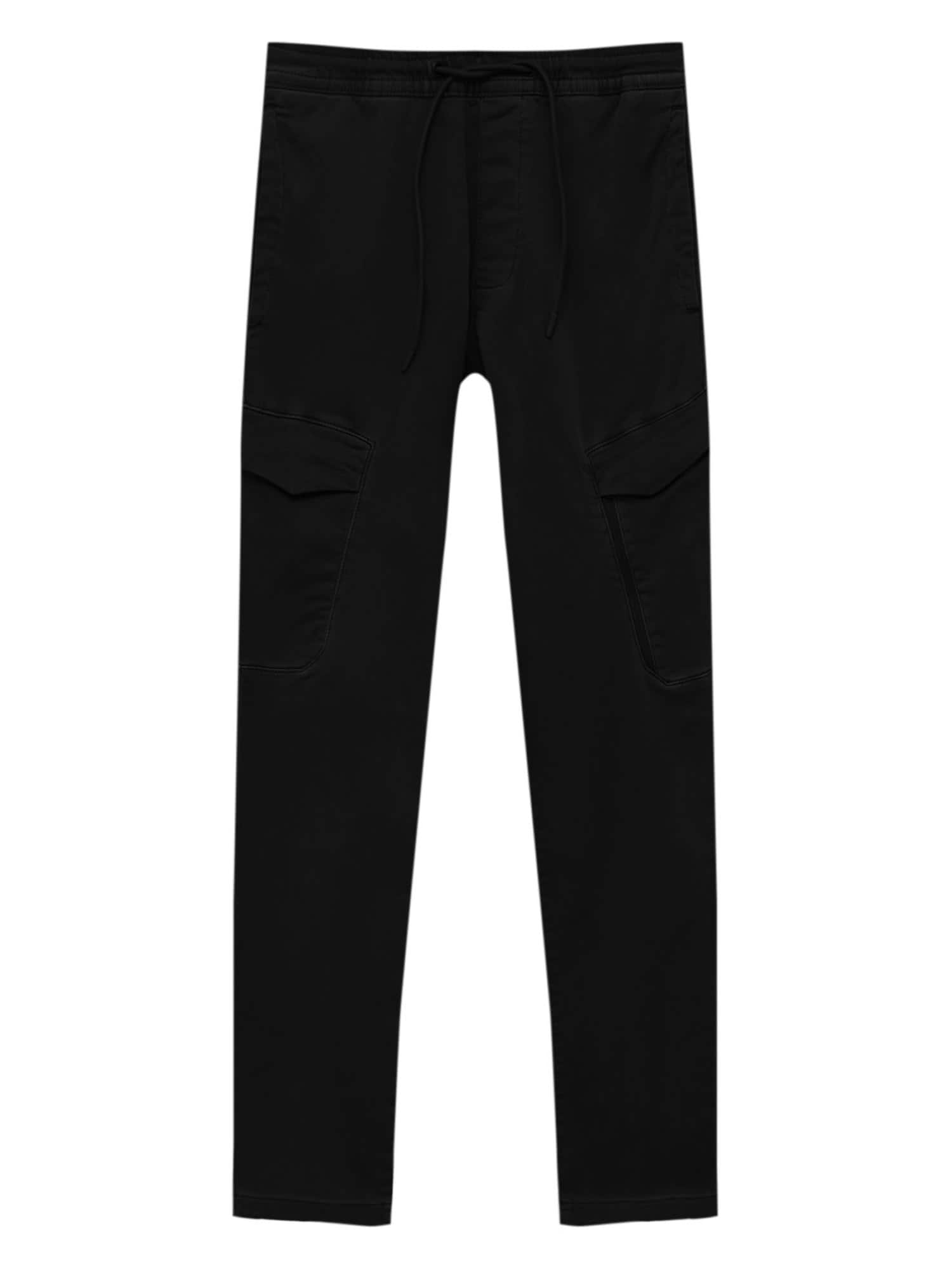 Pull&Bear Kargo hlače  črna