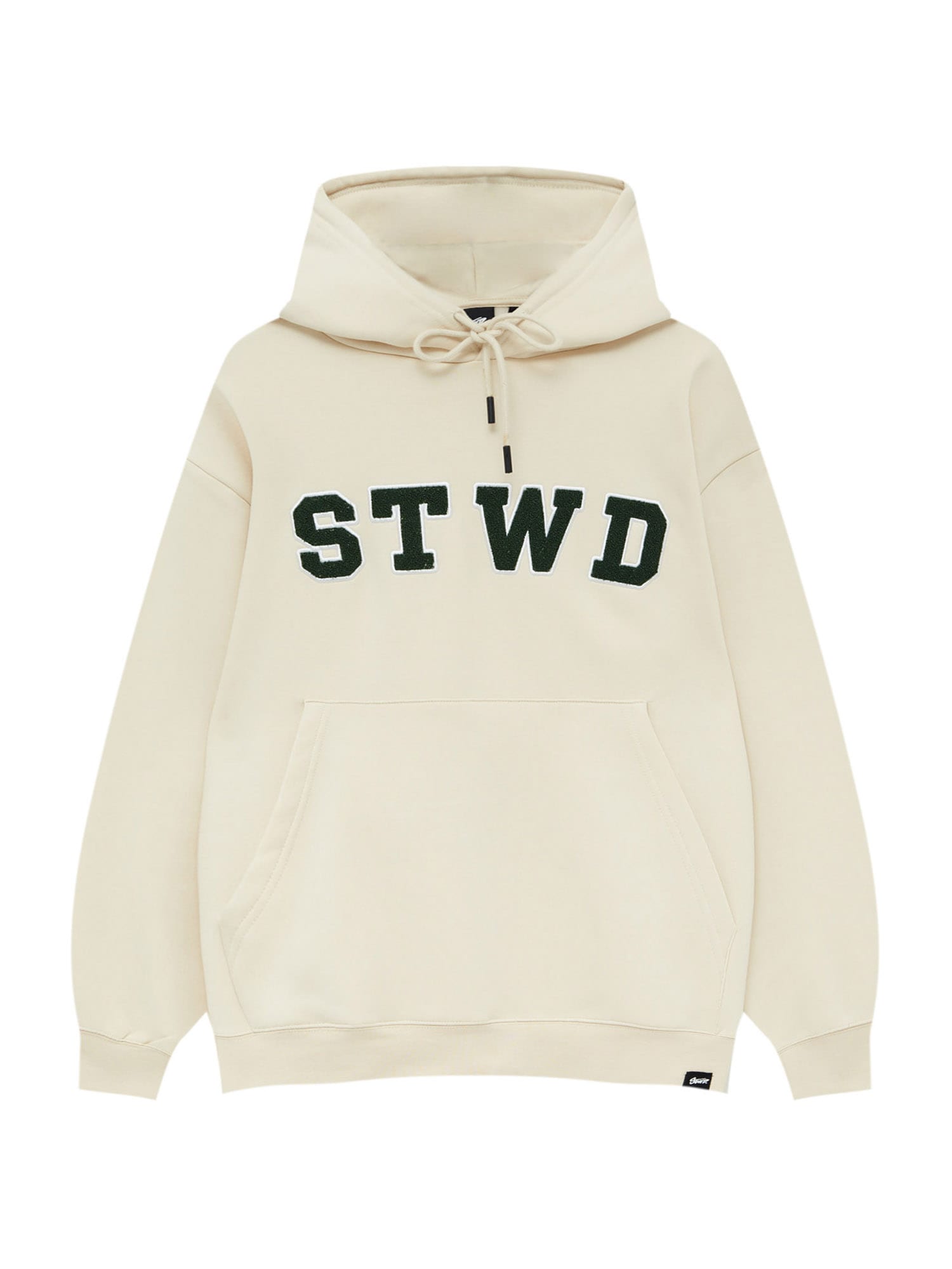 Pull&Bear Majica  ecru / črna