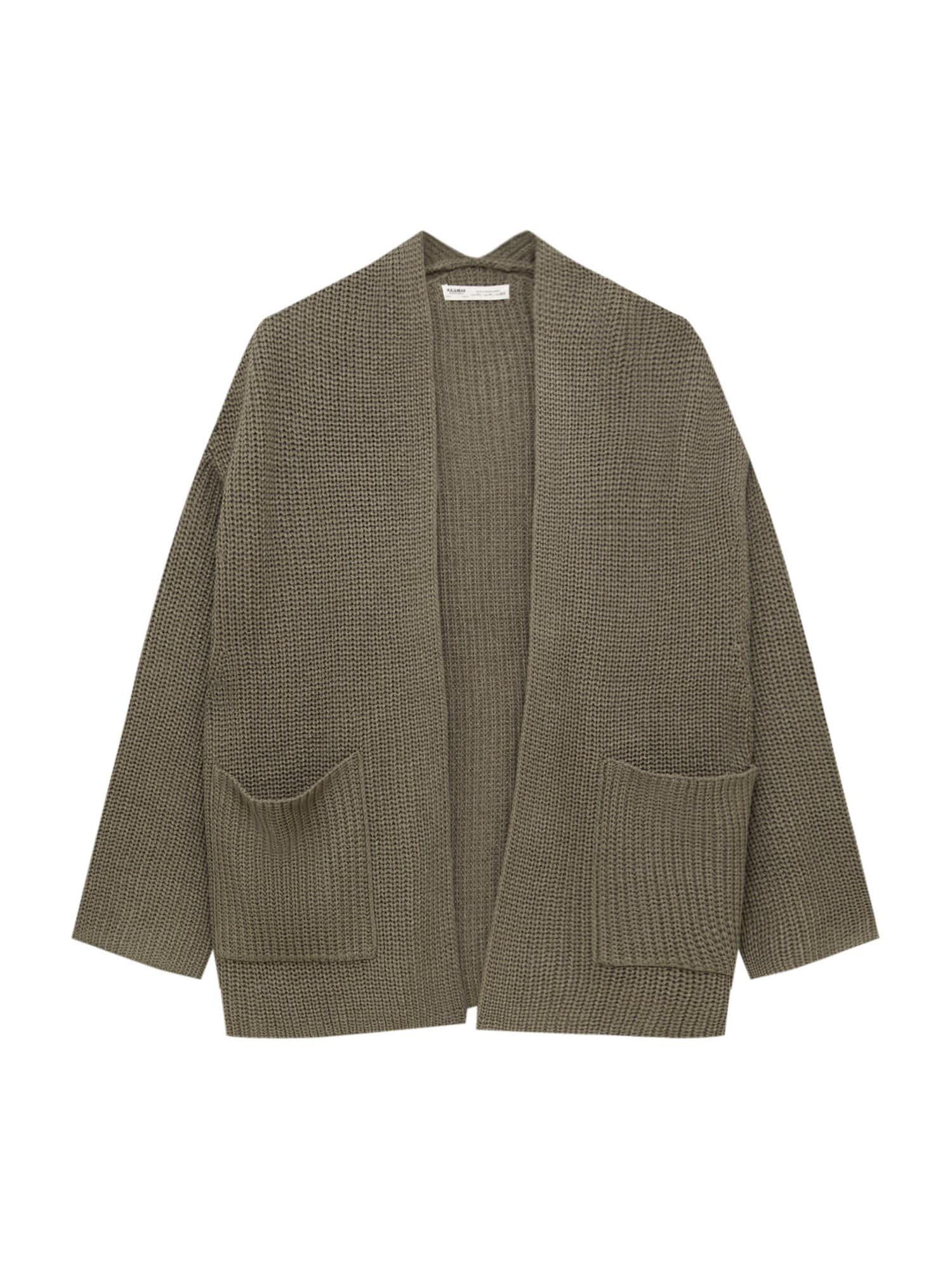 Pull&Bear Pletena jopa  kaki