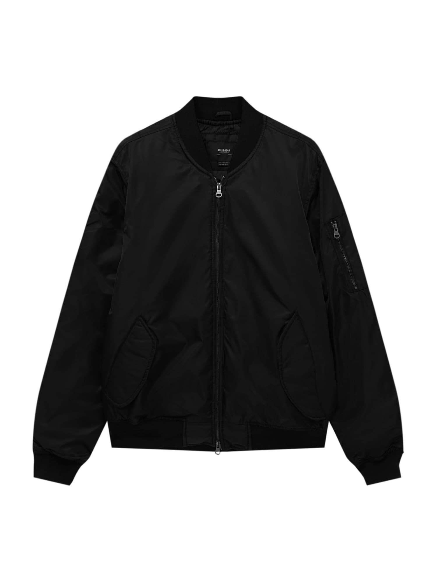 Pull&Bear Prehodna jakna  črna