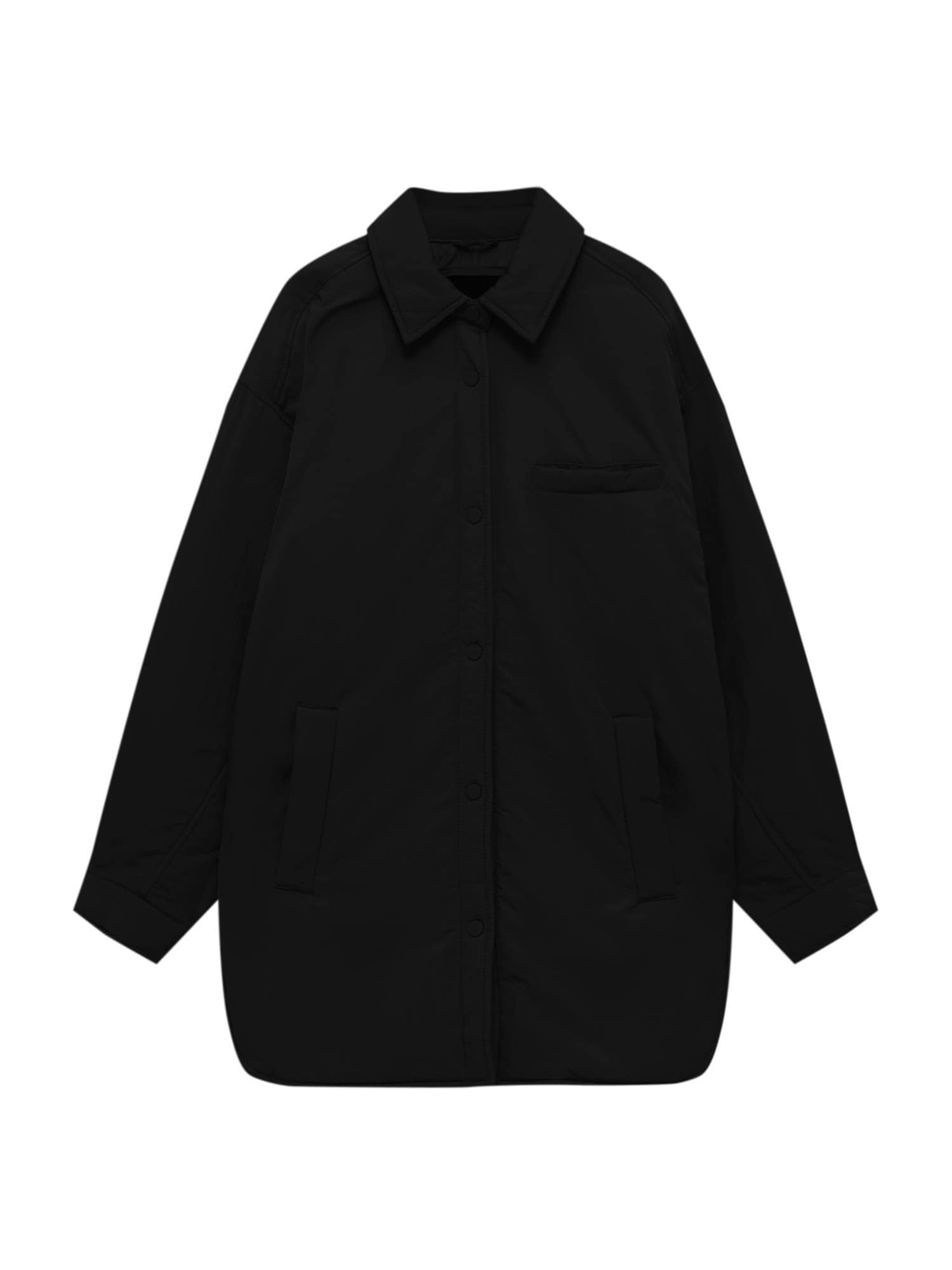 Pull&Bear Prehodna jakna  črna