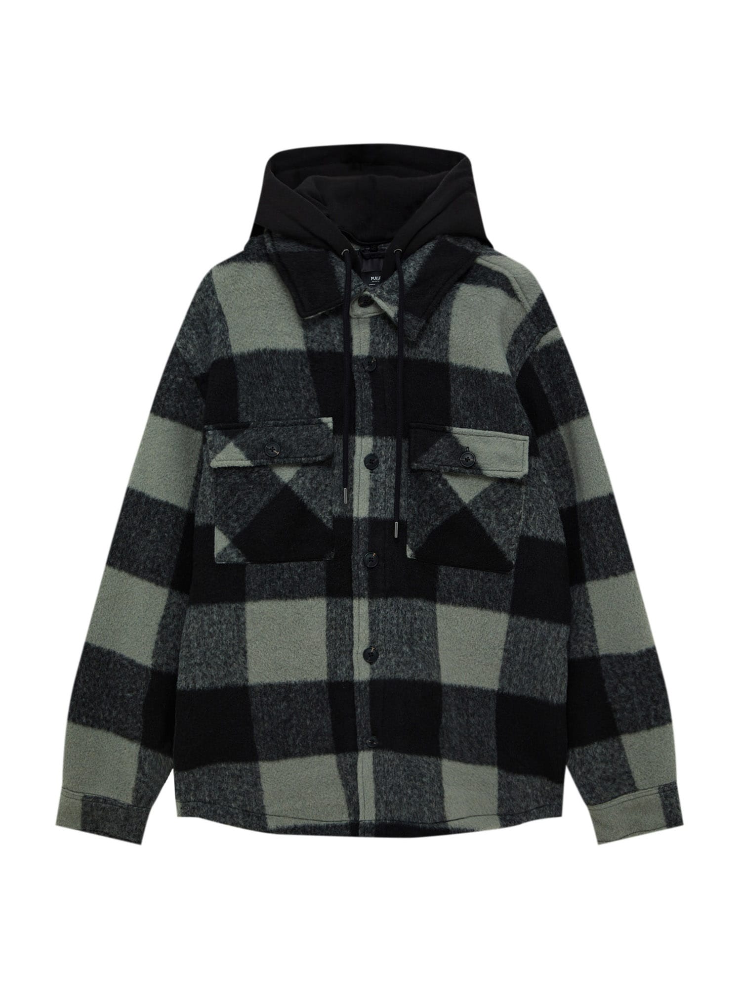 Pull&Bear Prehodna jakna  dimno-siva / temno siva / črna