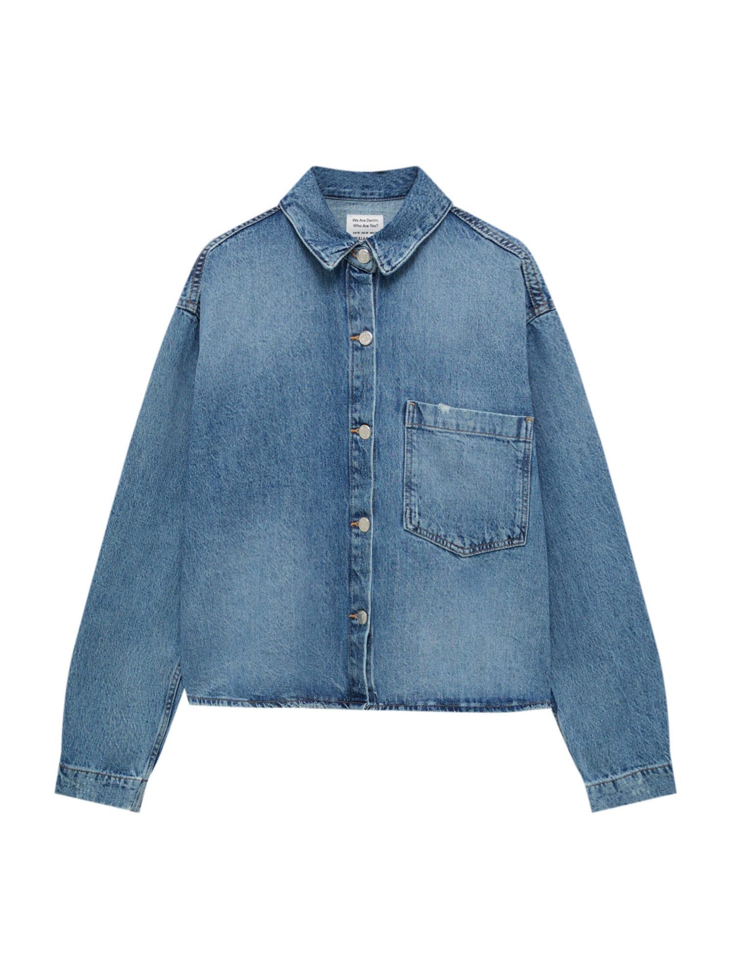 Pull&Bear Prehodna jakna  moder denim