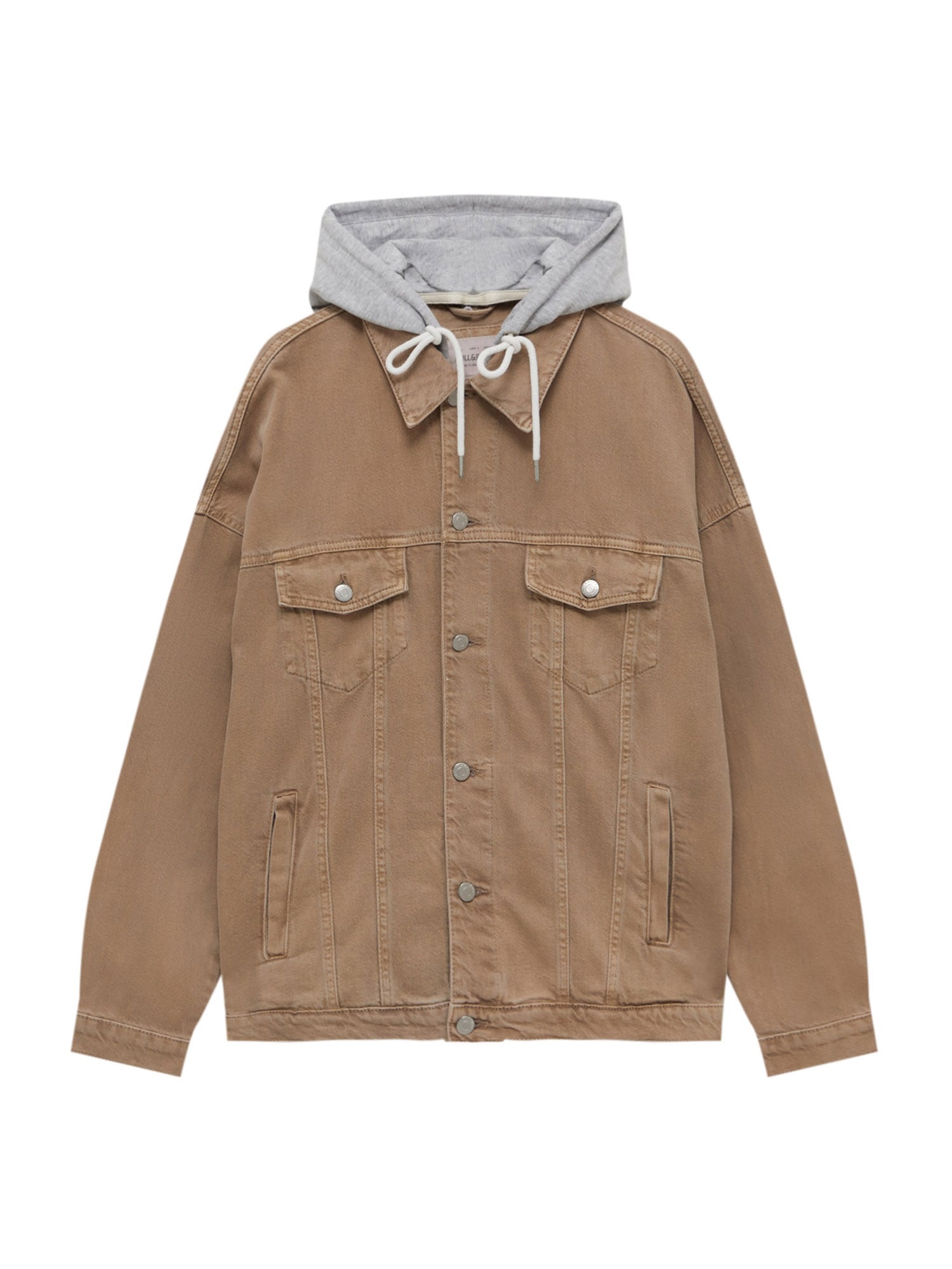 Pull&Bear Prehodna jakna  temno bež / siva