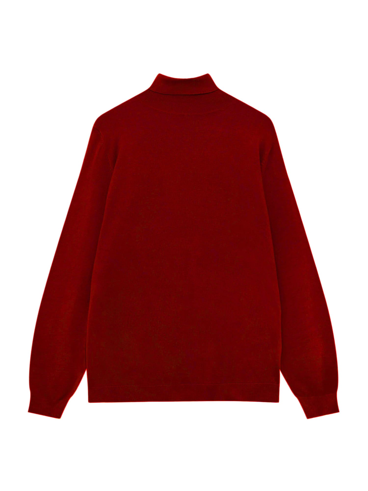 Pull&Bear Pulover  temno rdeča